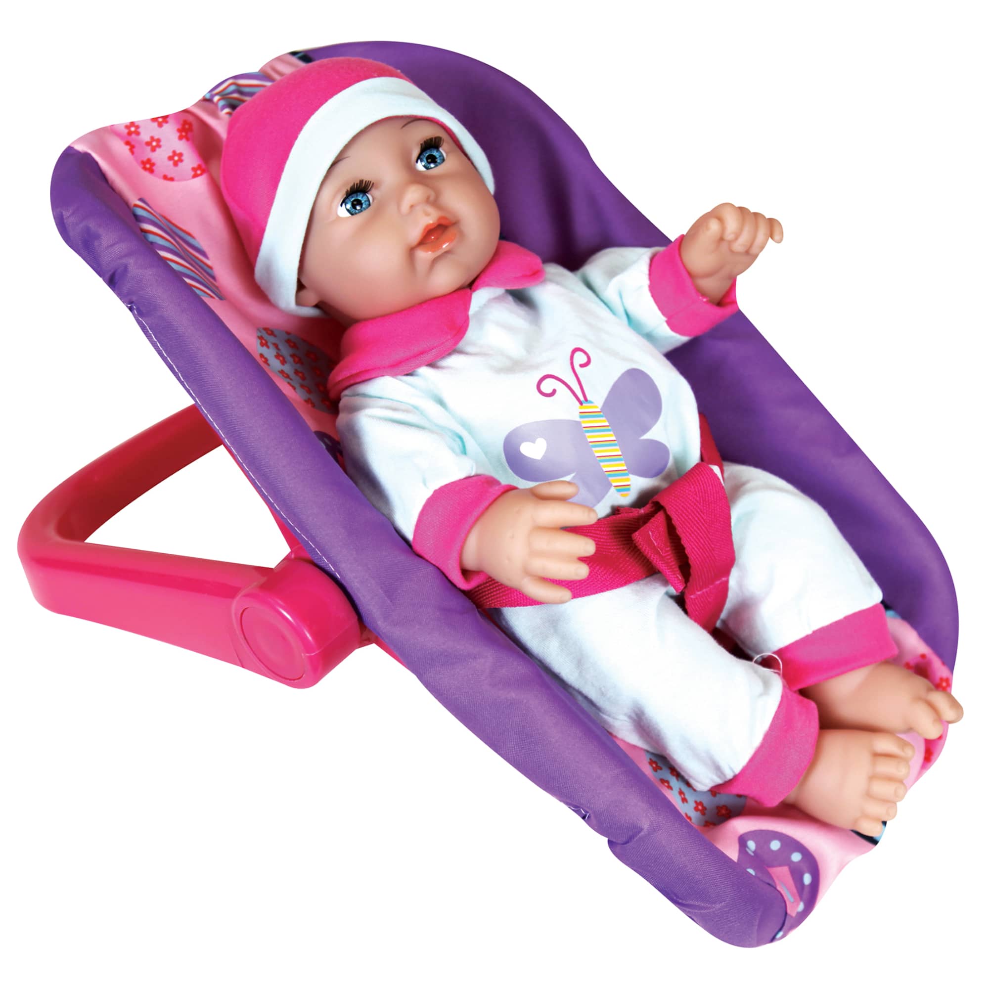 Lissi Dolls 11" Baby Doll In Car Seat With Bag