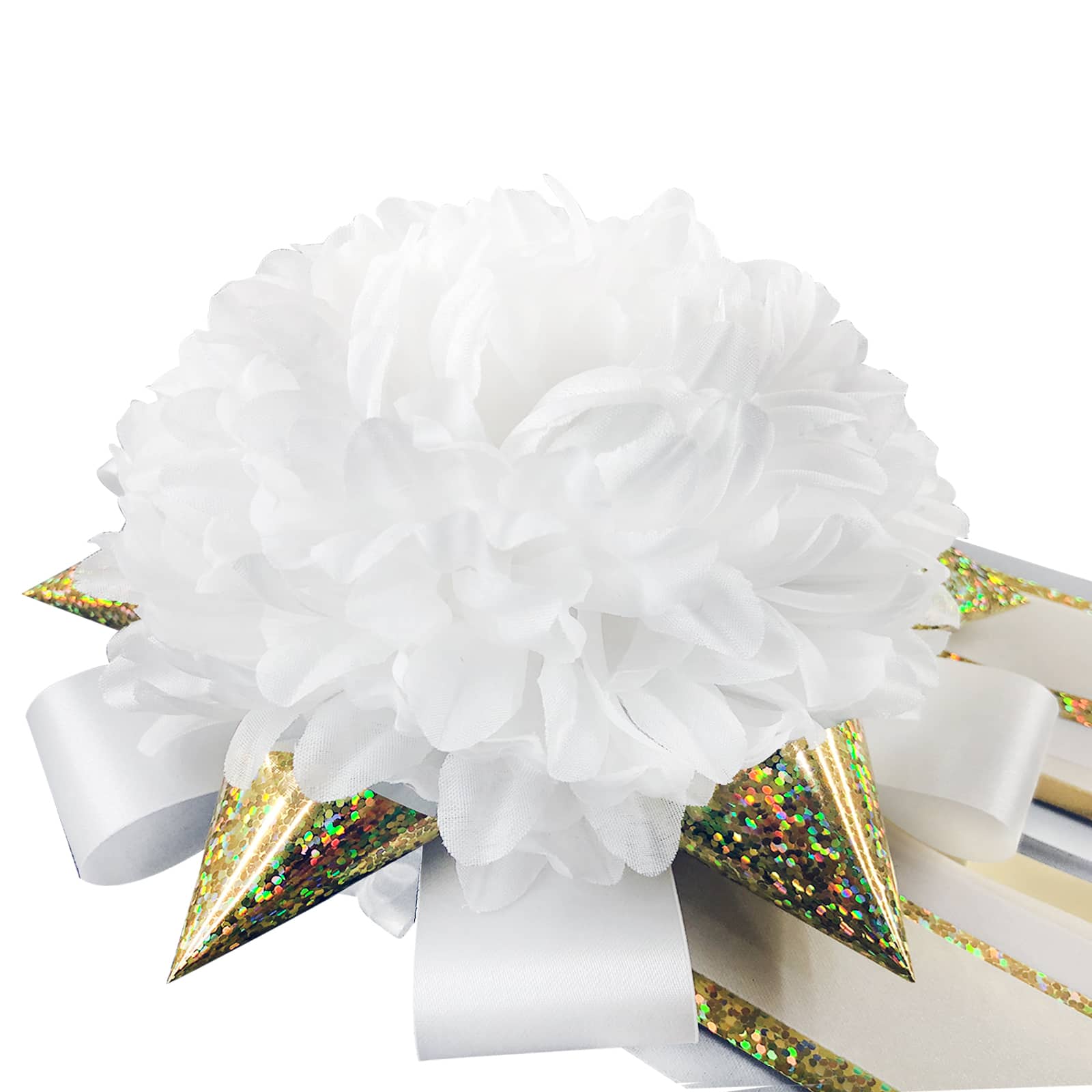 22" White & Gold Single Homecoming Garter by Celebrate It™