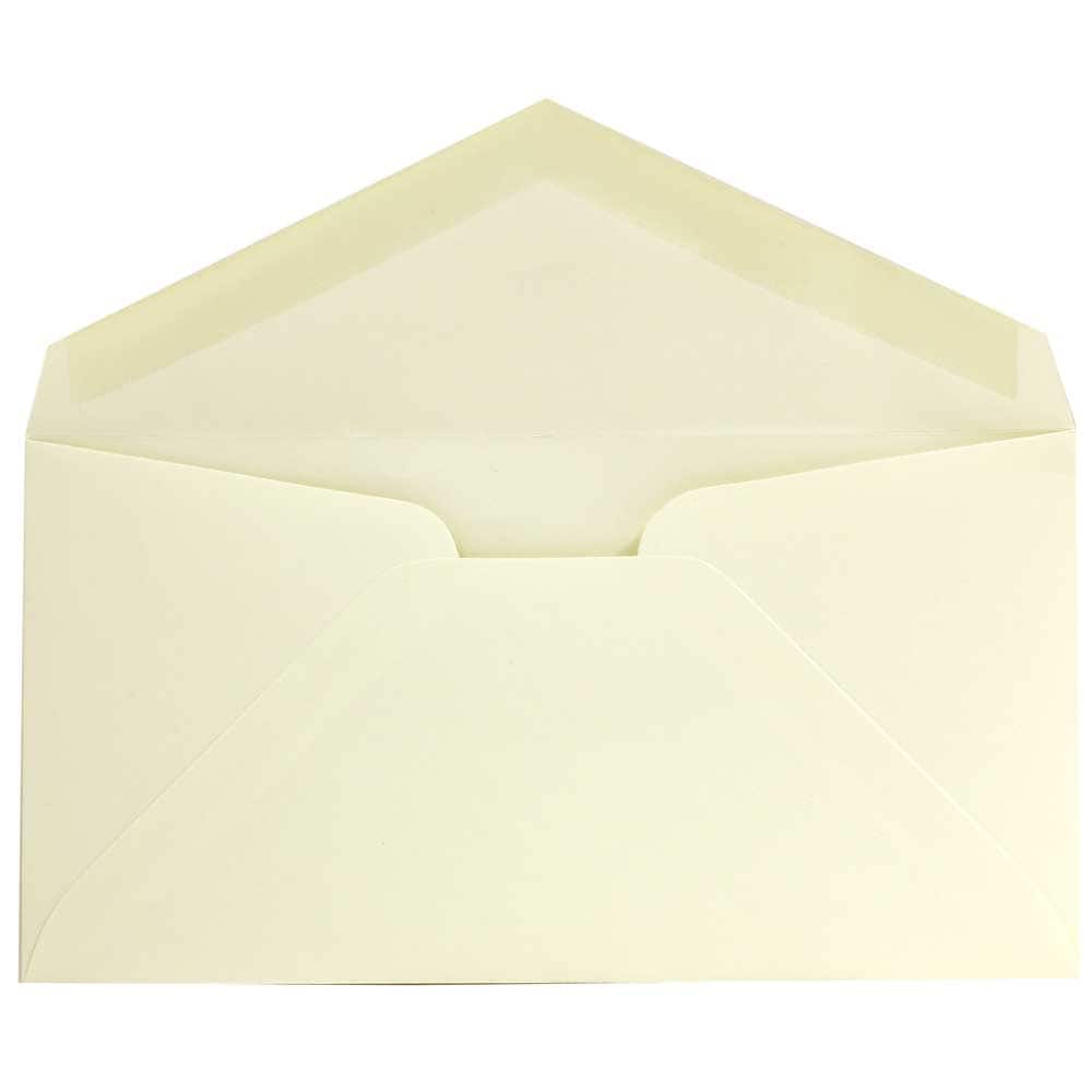JAM Paper 3.875" x 7.5" Ivory Wove Monarch Strathmore Invitation Envelopes, 50ct.