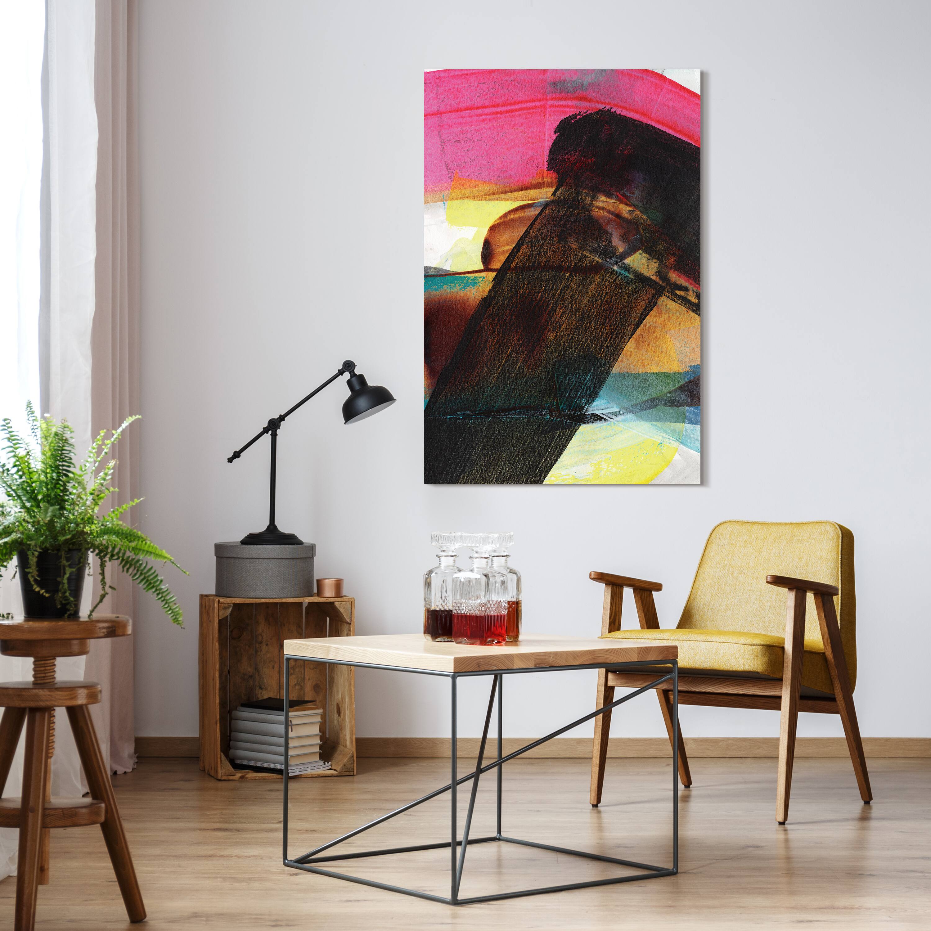 Empire Art Direct 48" x 32" Carnival Crossing Abstract I Frameless Printed Tempered Glass Wall Art