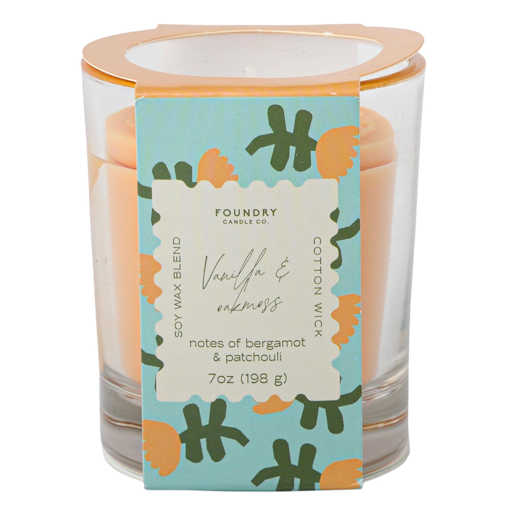 Foundry Candle Co. 7oz. Vanilla & Oakmoss Stamped Scented Candle