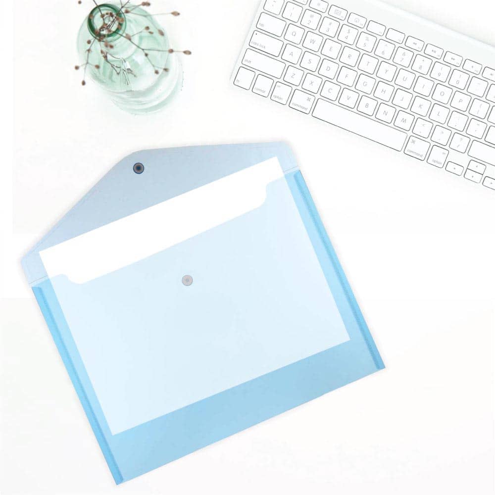 JAM Paper 9.75" x 14.5" Assorted Plastic Snap Closure Envelopes, 6ct.