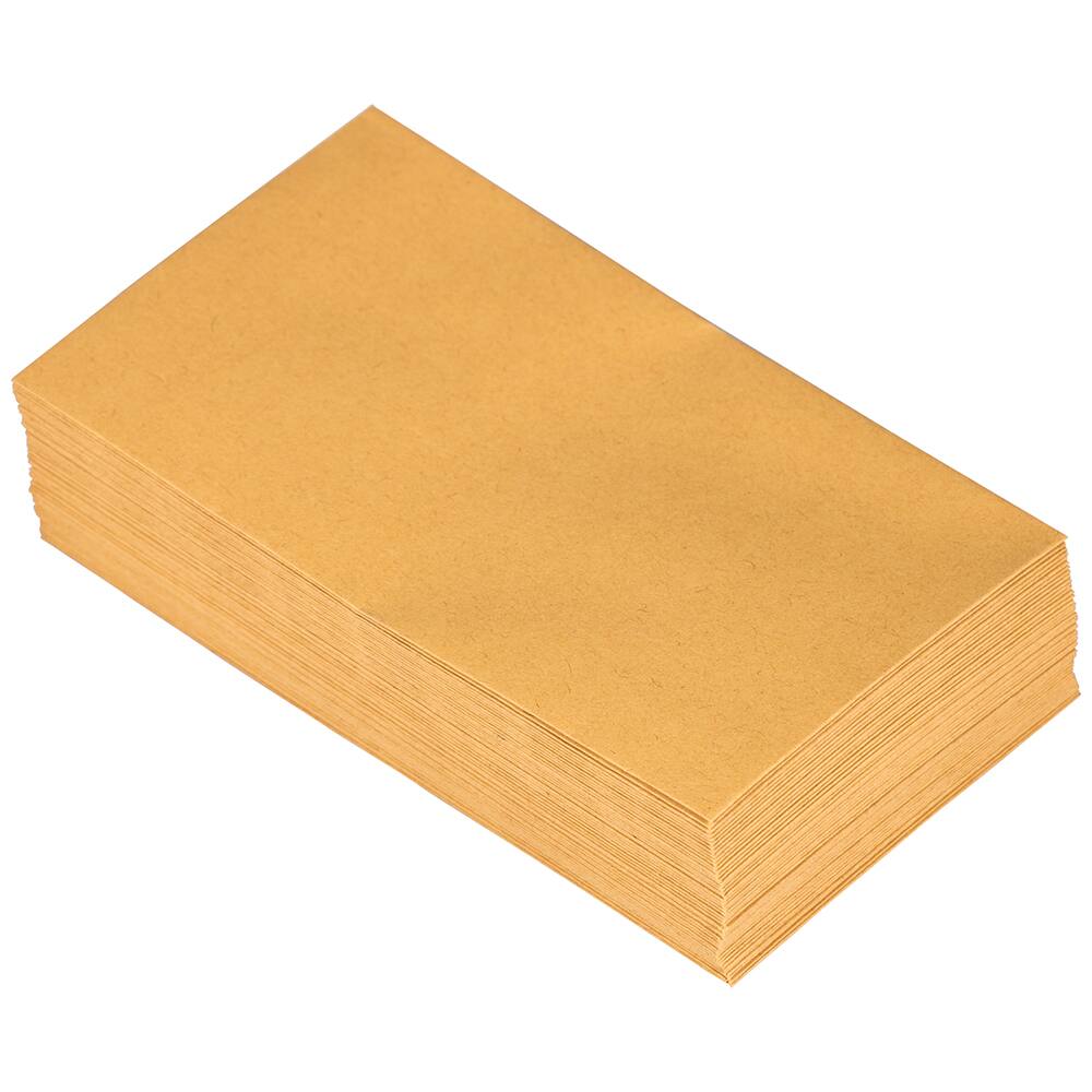 JAM Paper 3.125" x 5.5" Brown Kraft Coin Business Peel & Seal Closure Envelopes