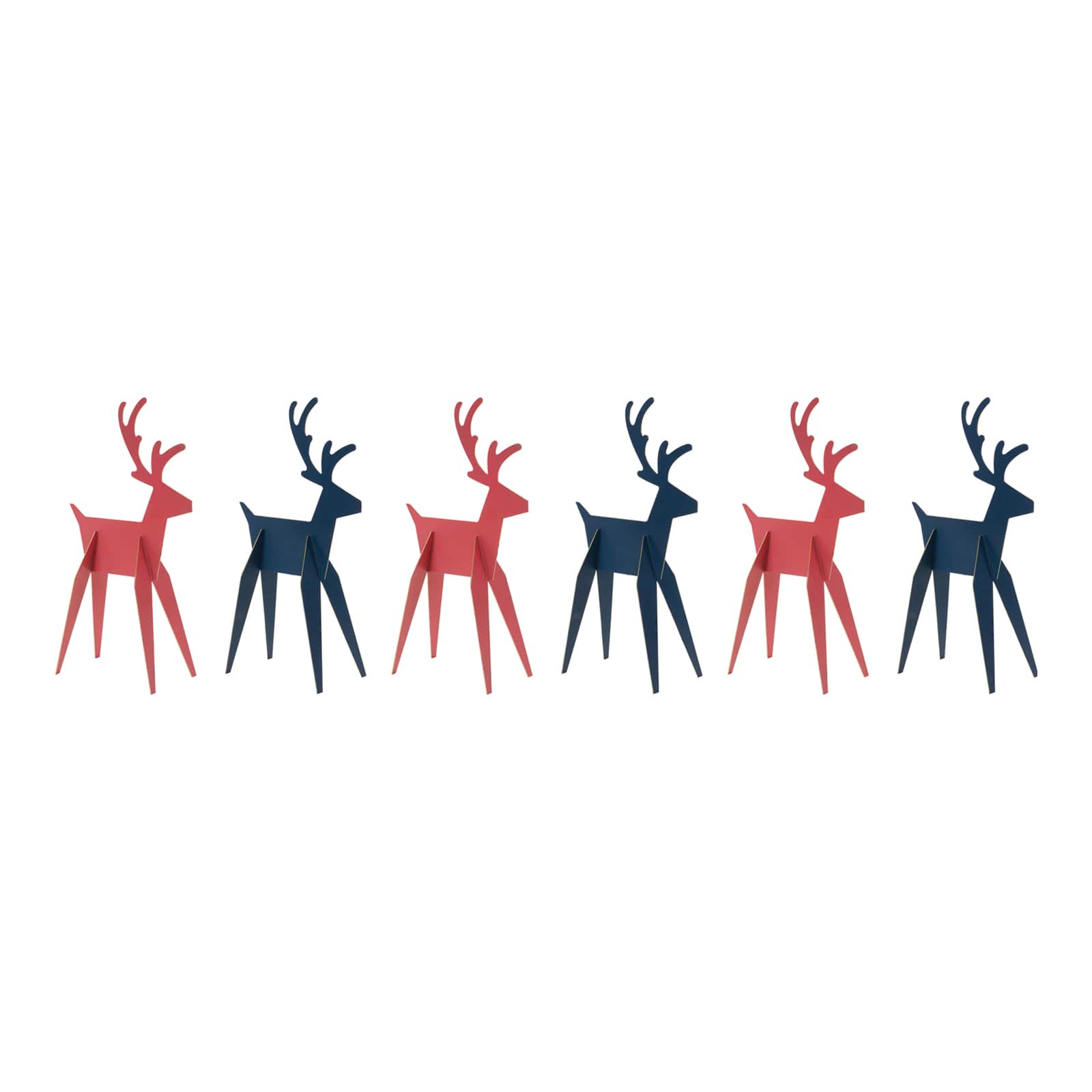12" Modern Metal Deer Figurine, 6ct.
