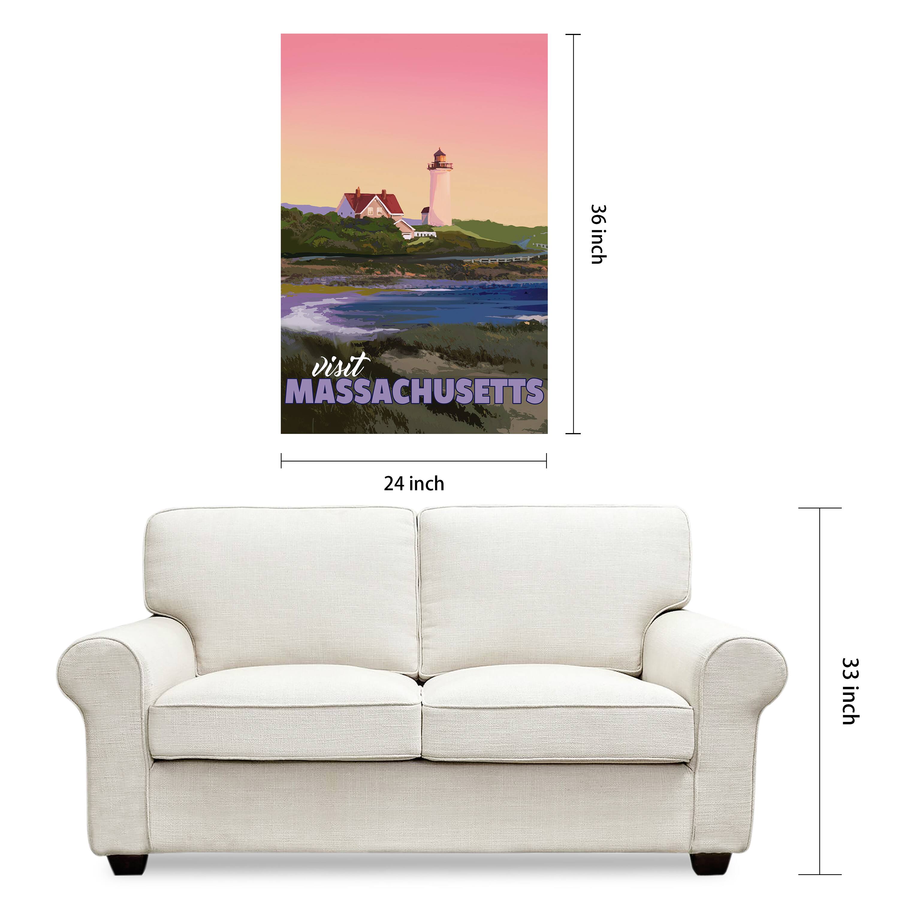 Empire Art Direct 36" x 24" Massachusetts Mornings Frameless Printed Tempered Glass Wall Art