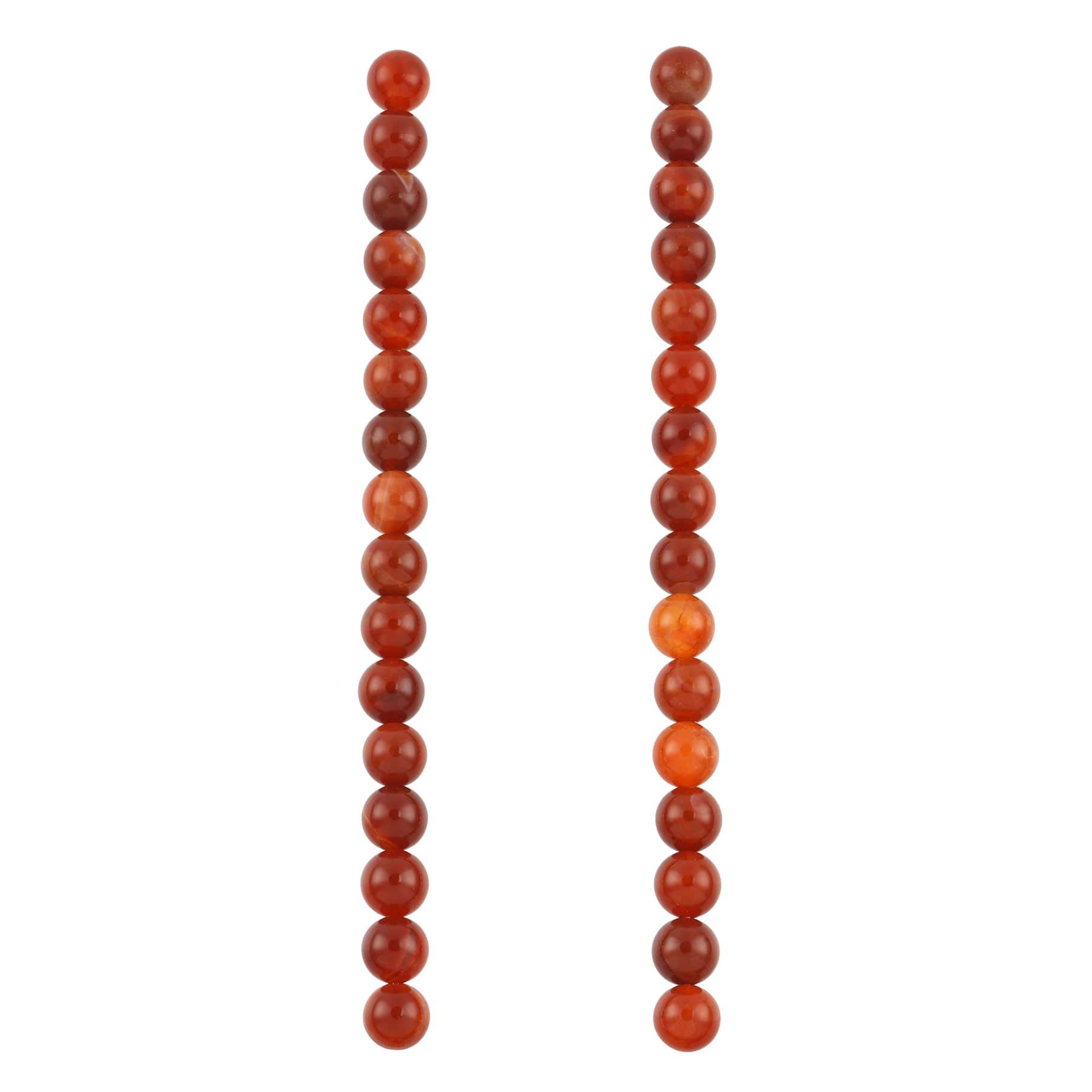 Amber Fire Agate Round Beads by Bead Landing™