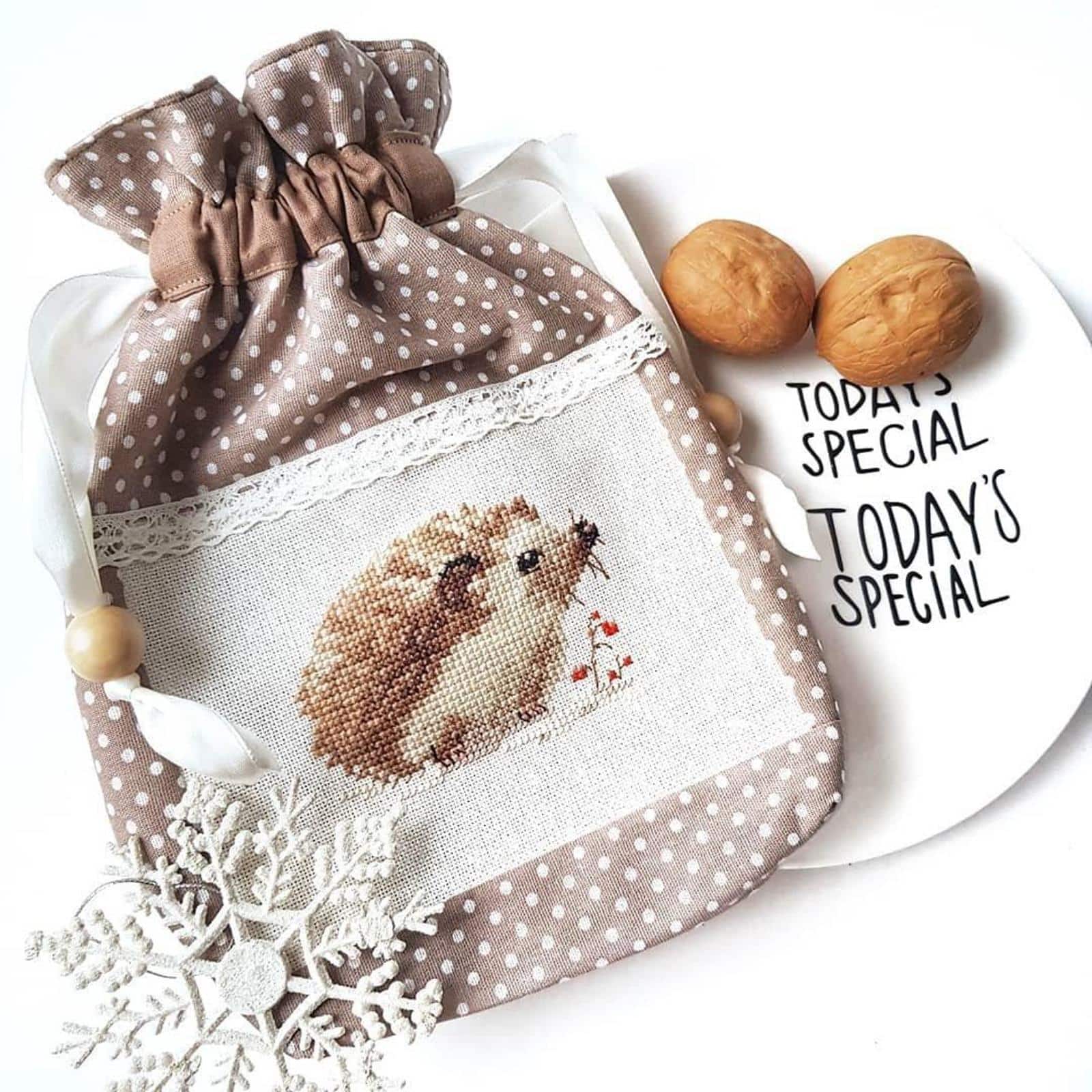 Alisa Hedgehog Cross Stitch Kit
