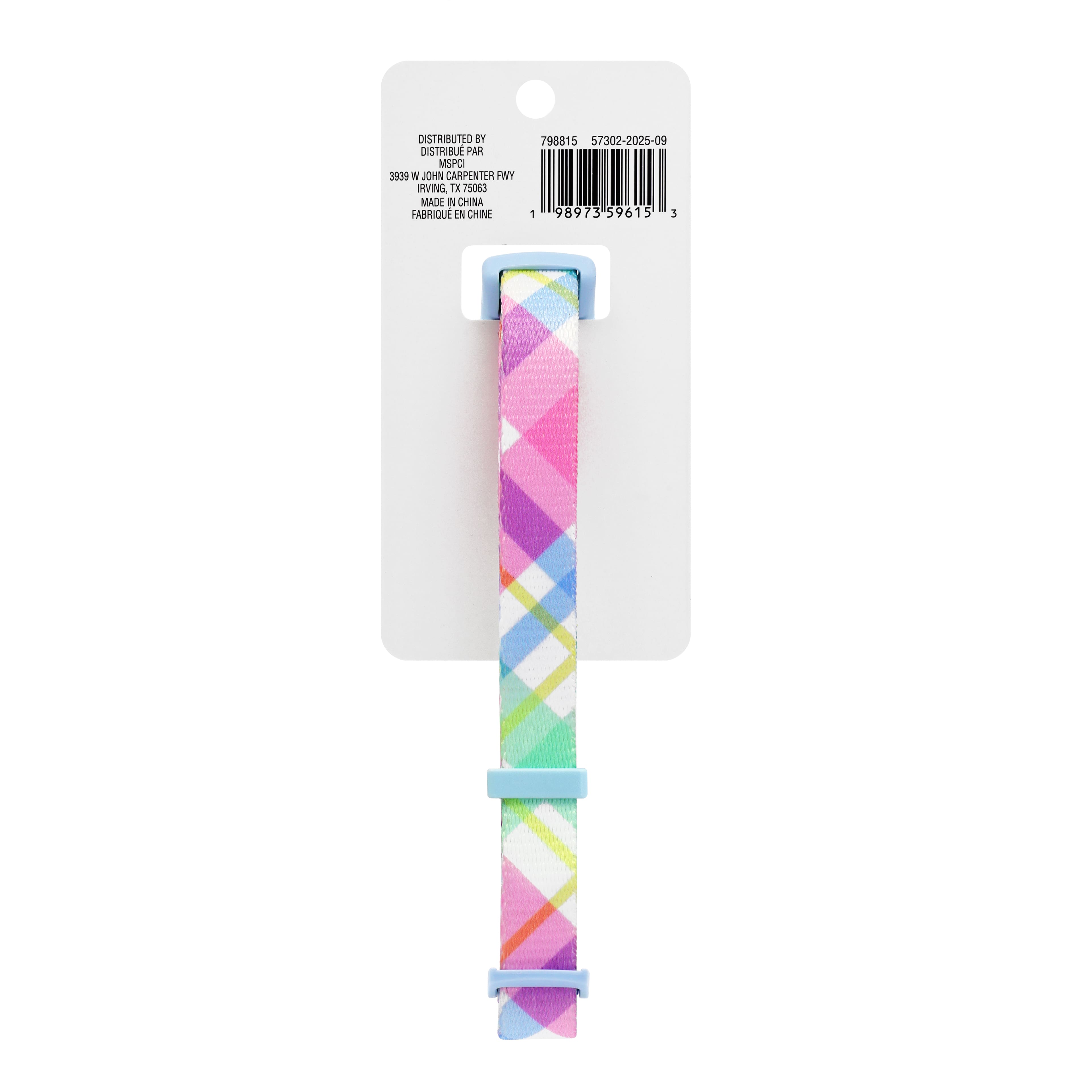 Pink Plaid Dog Collar by Fab Finds