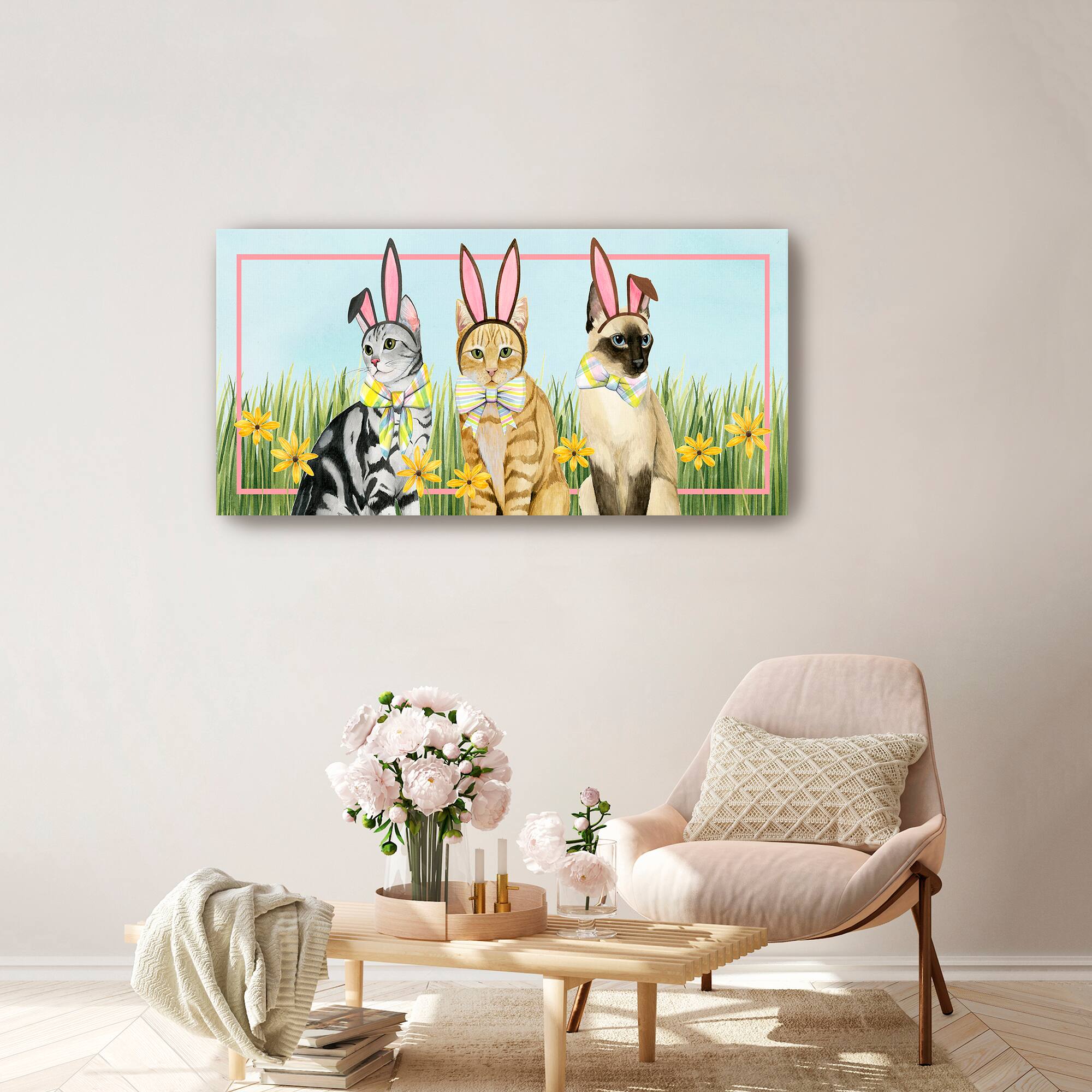Lumaprints Easter Cats IV Canvas Giclée Art