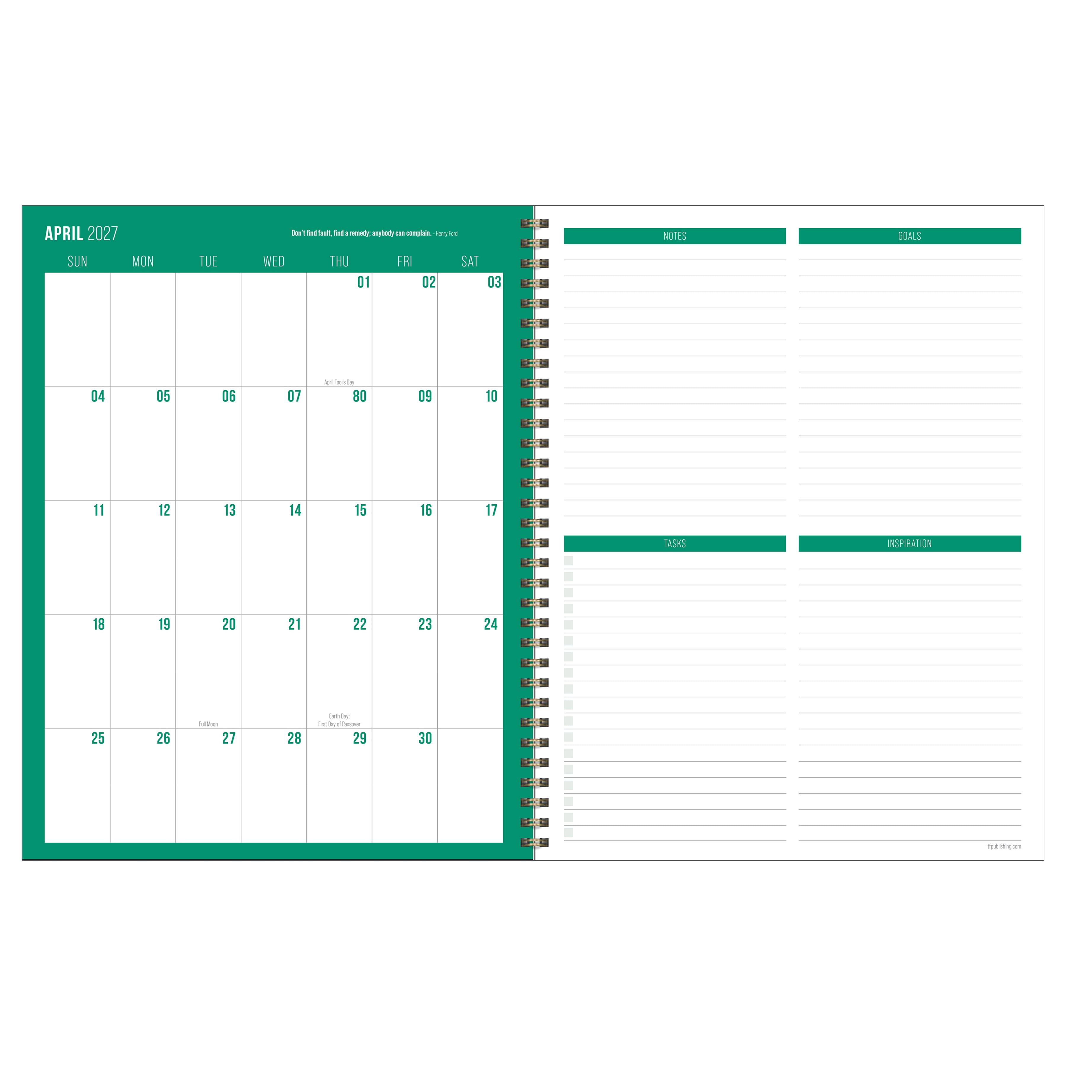 TF Publishing Large Statement Stripe Weekly Monthly Planner