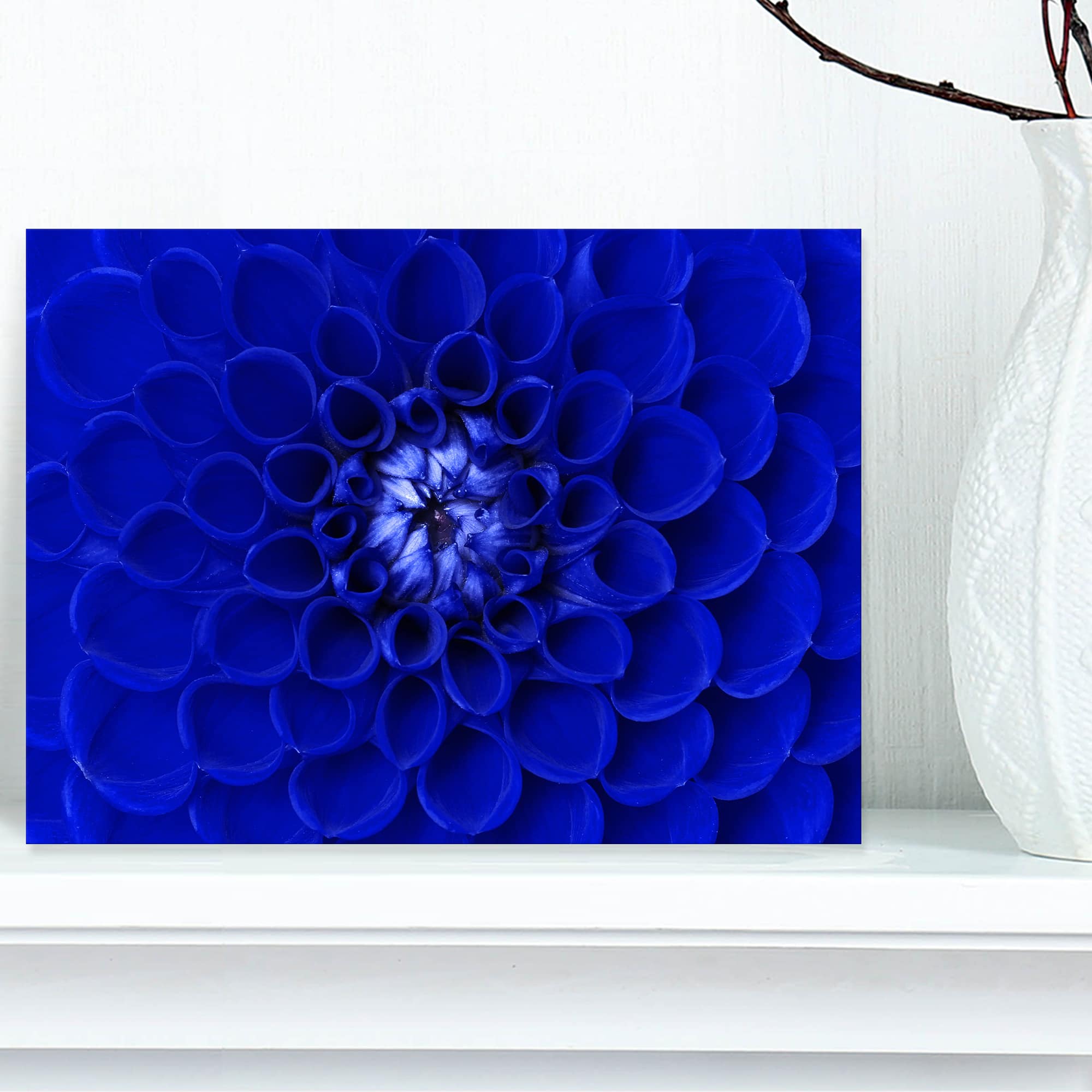 Designart - Abstract Blue Flower Design