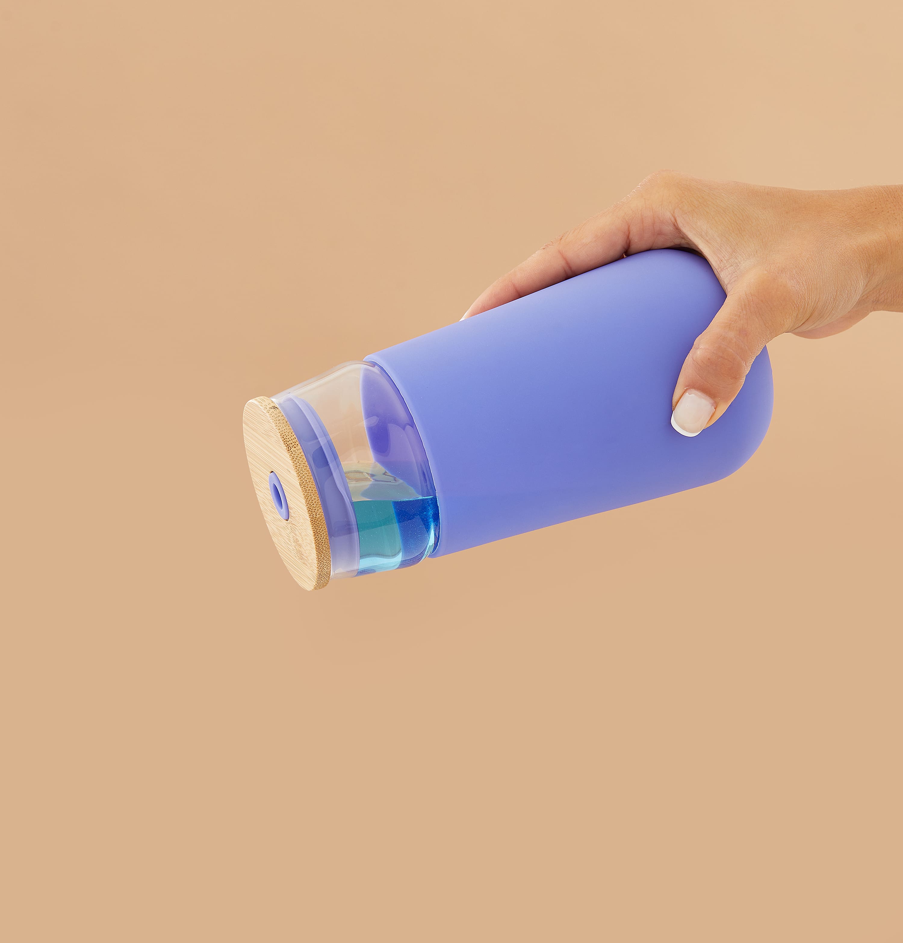 JoyJolt® 20oz. Glass Tumbler with Straws & Silicone Sleeve