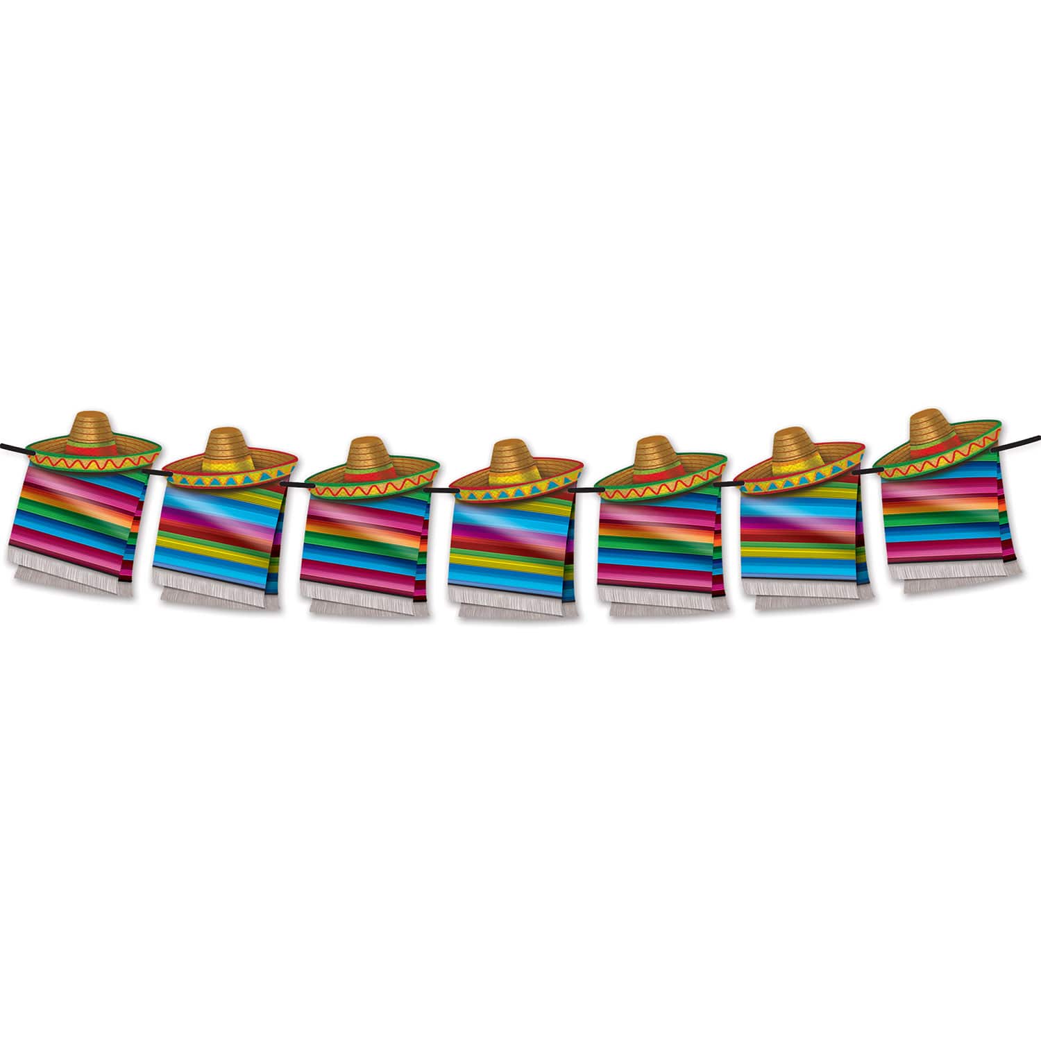Beistle 6ft. Fiesta Serape & Sombrero Streamer