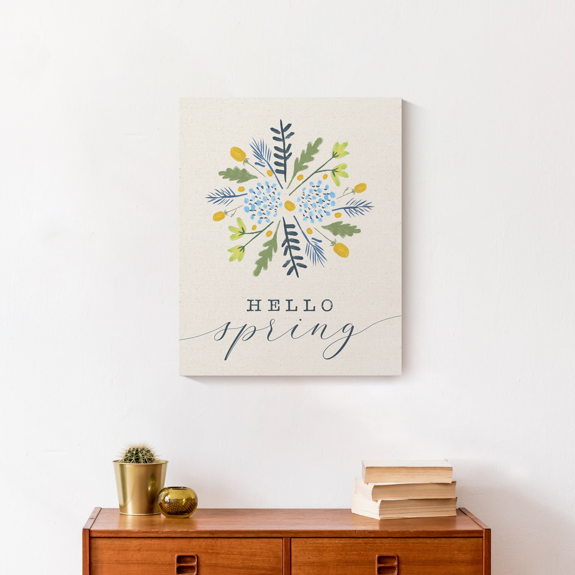 Hello Spring 16" x 20" Canvas Wall Art