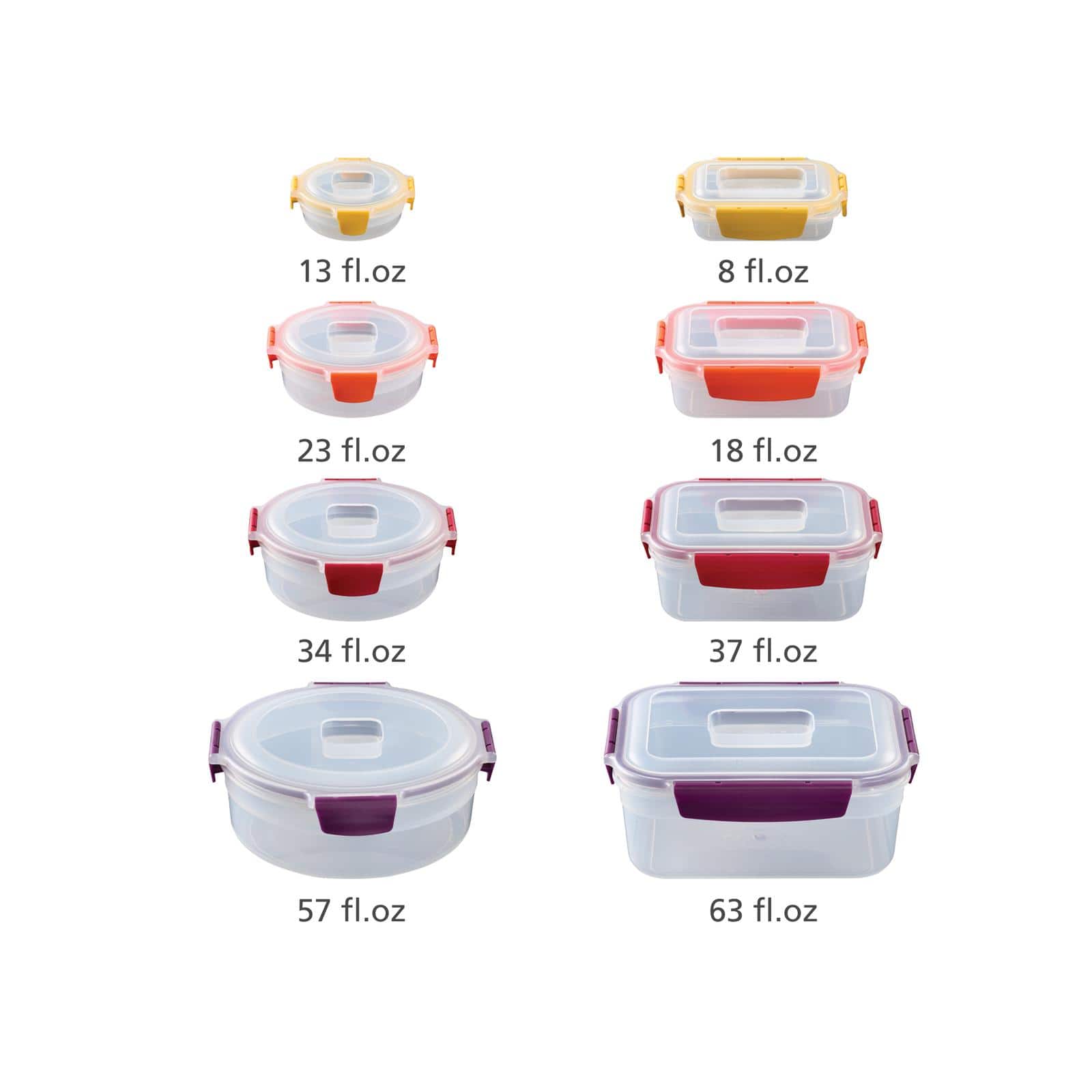 Joseph Joseph Nest Lock 16-piece Food Storage Container Set Multicolor