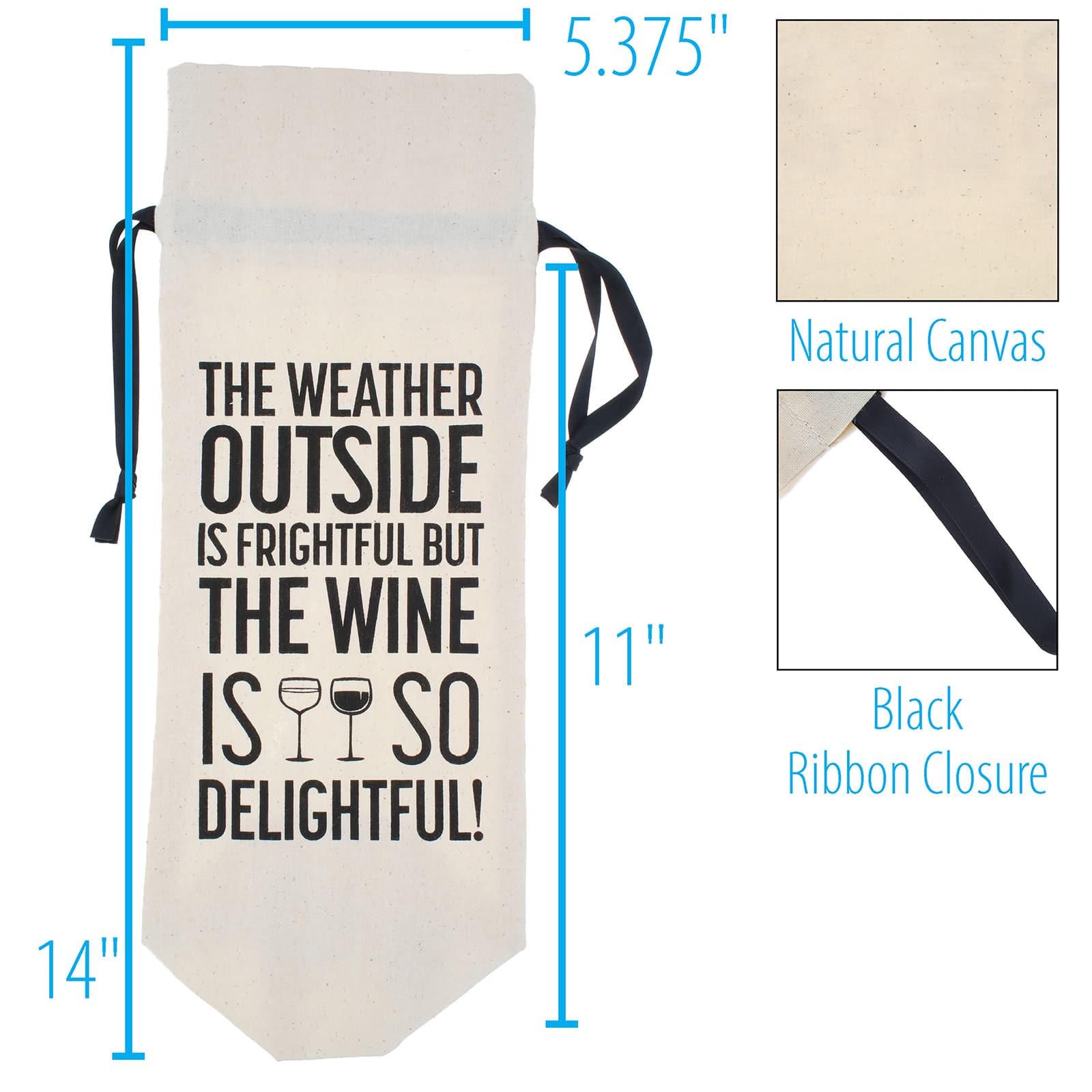 Personality Case™ Delightful Canvas Wine Bag