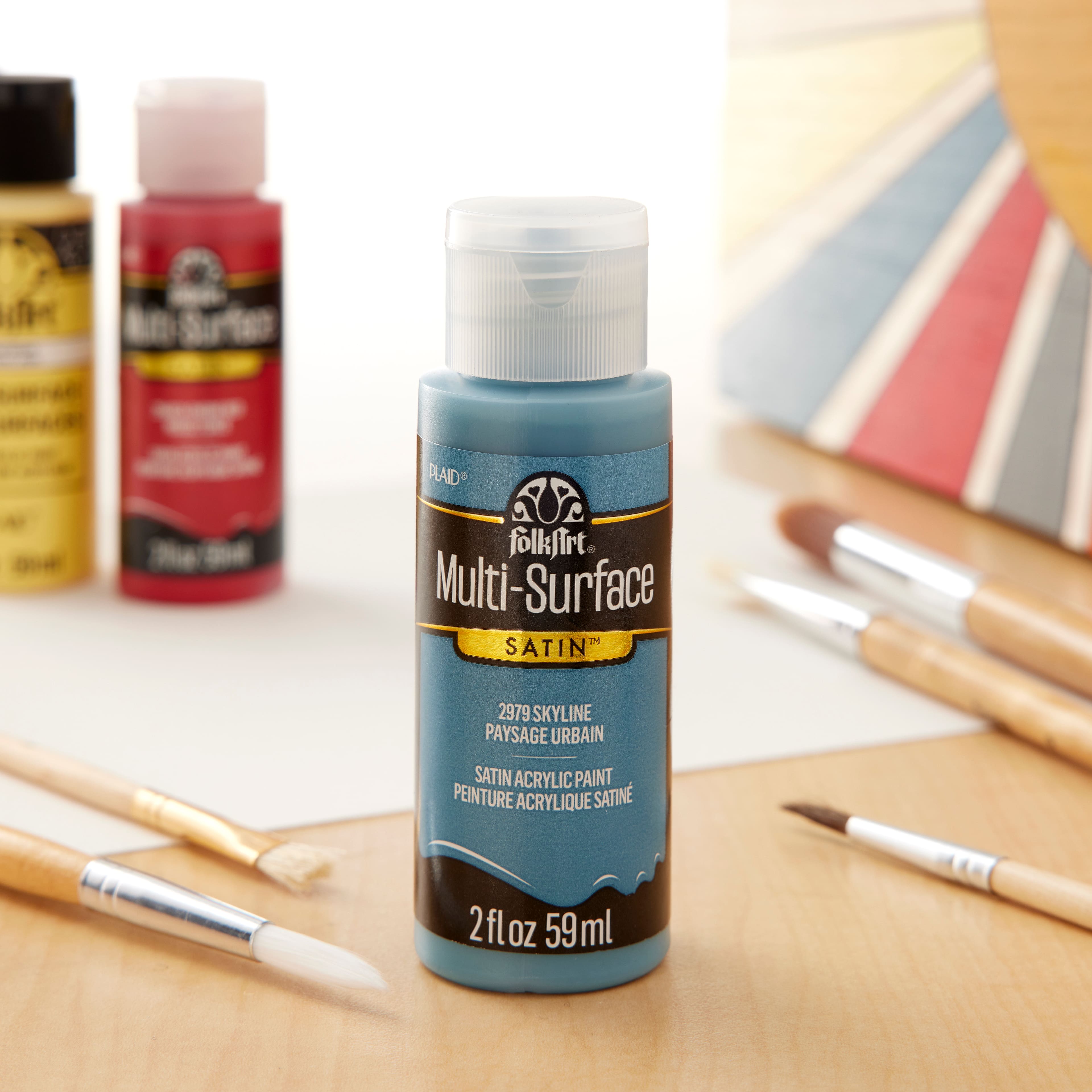 12 Pack: FolkArt® Multi-Surface Satin Acrylic Paint, 2oz.