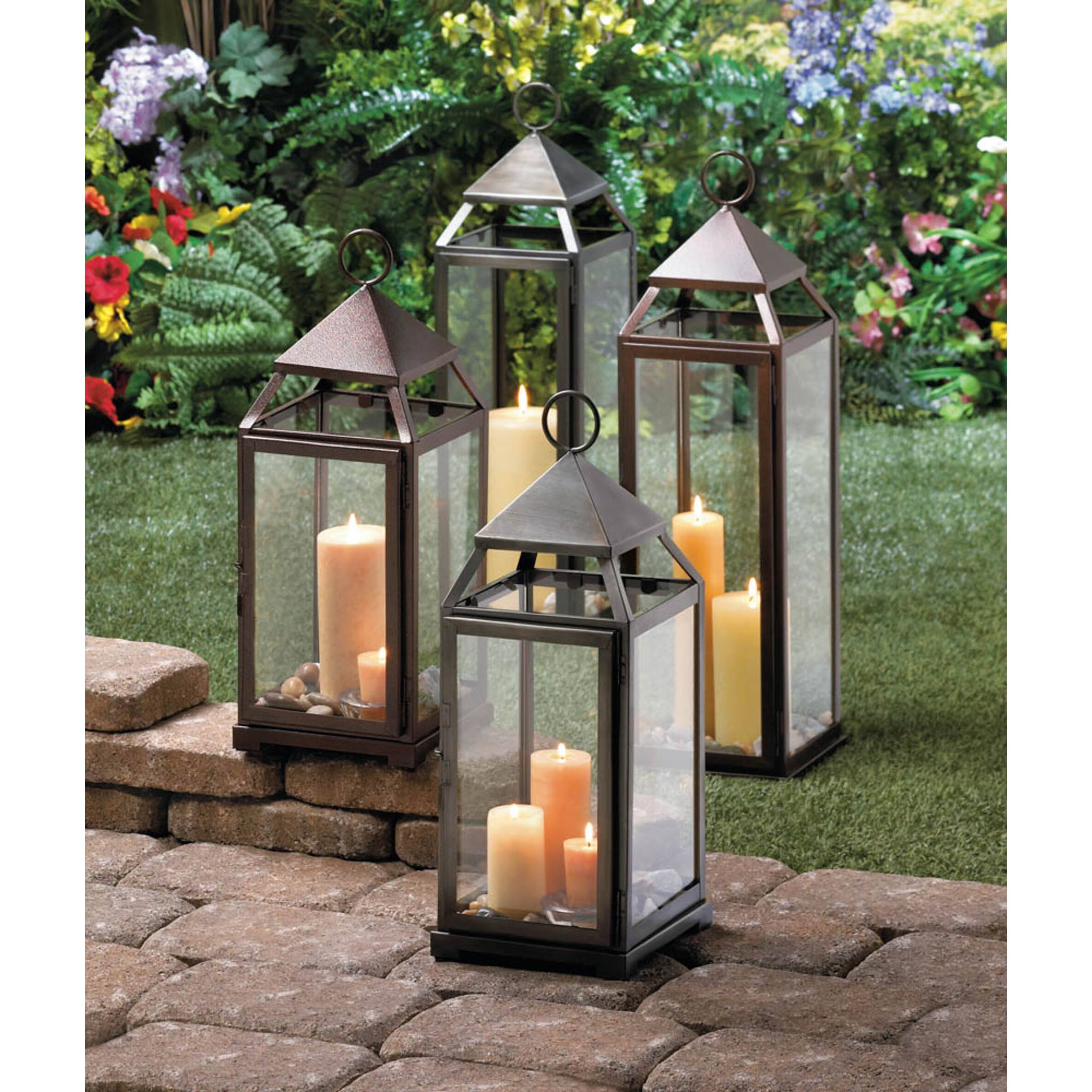 25'' Bronze Contemporary Lantern