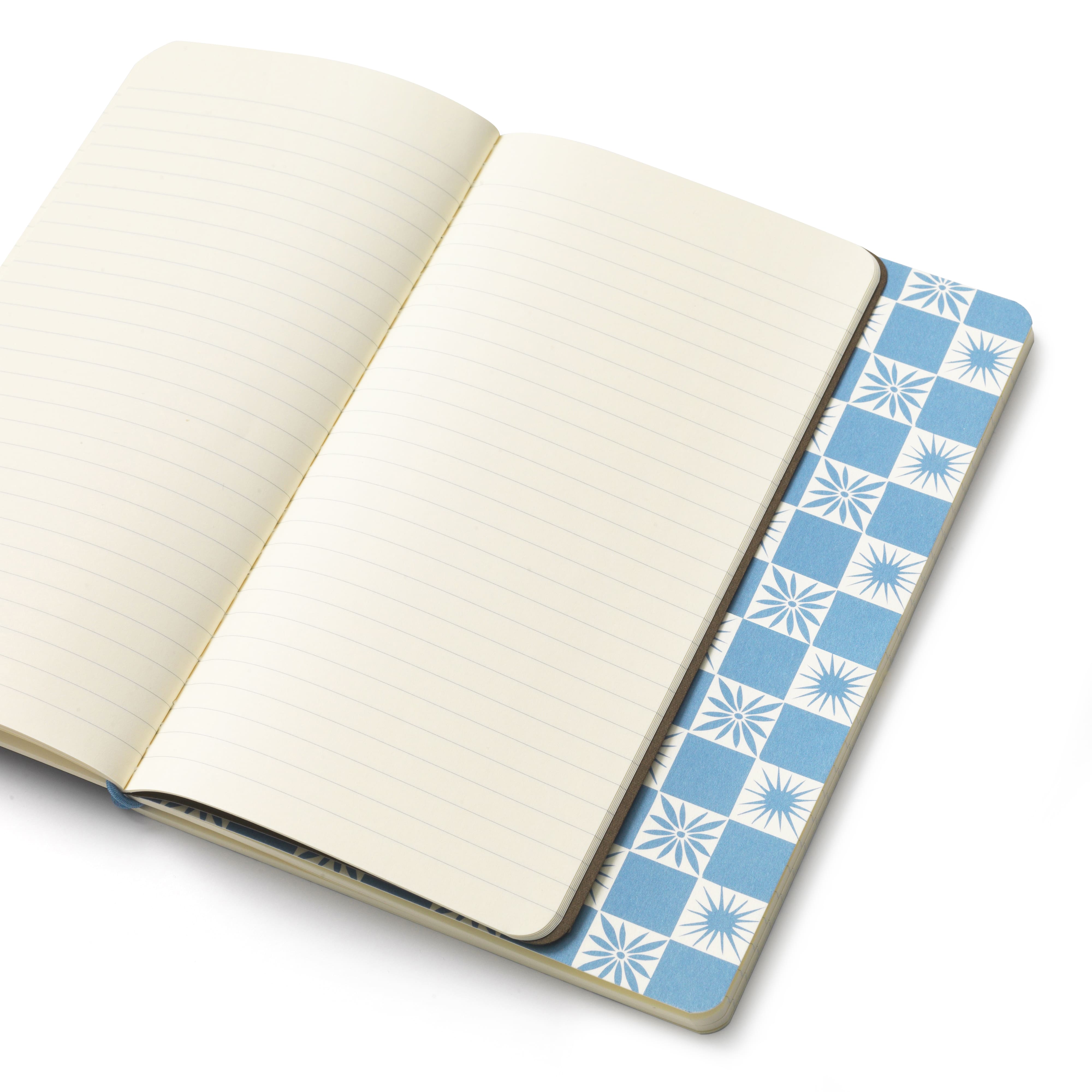 Papier Check & Icons Softcover Stitched & Bound Lined Notebook Set