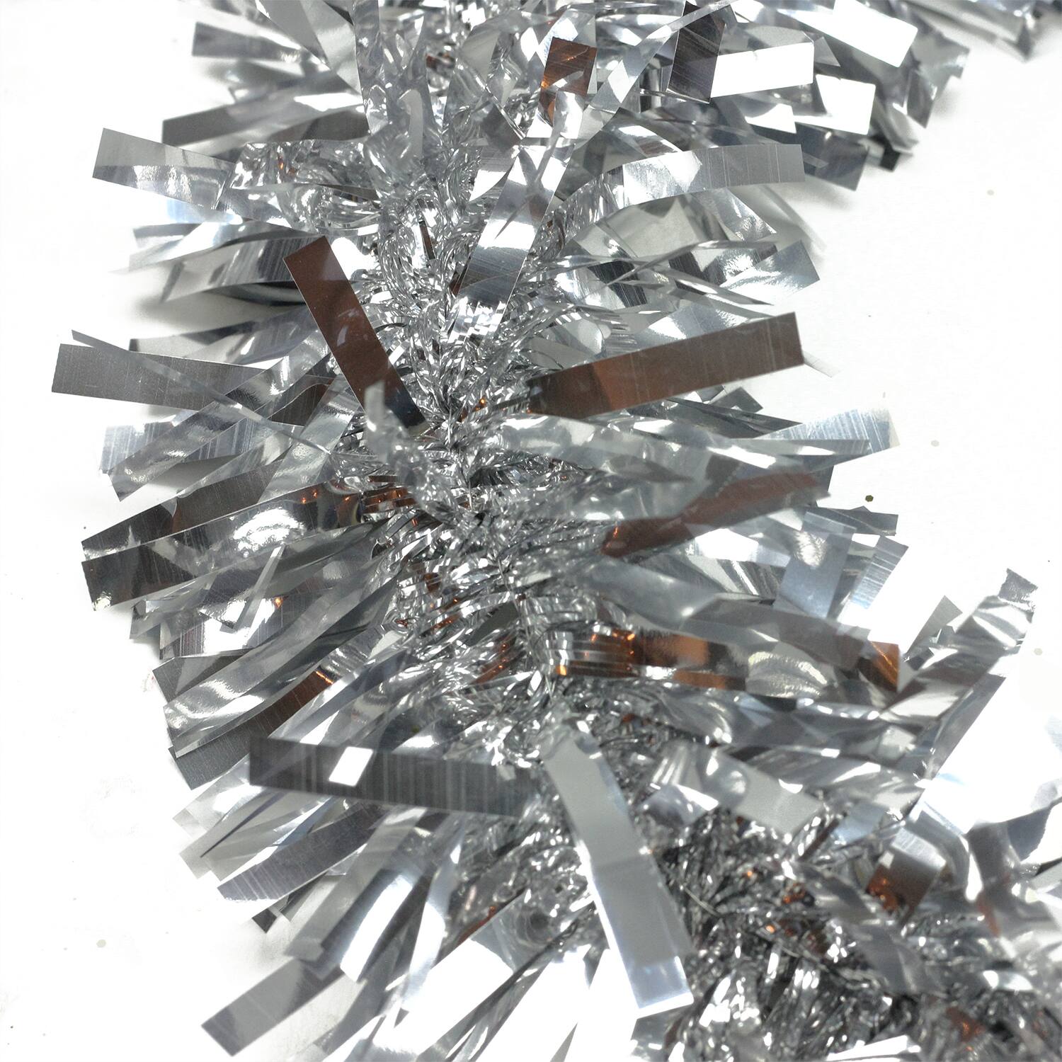50ft. Silver Wide Cut Tinsel Garland