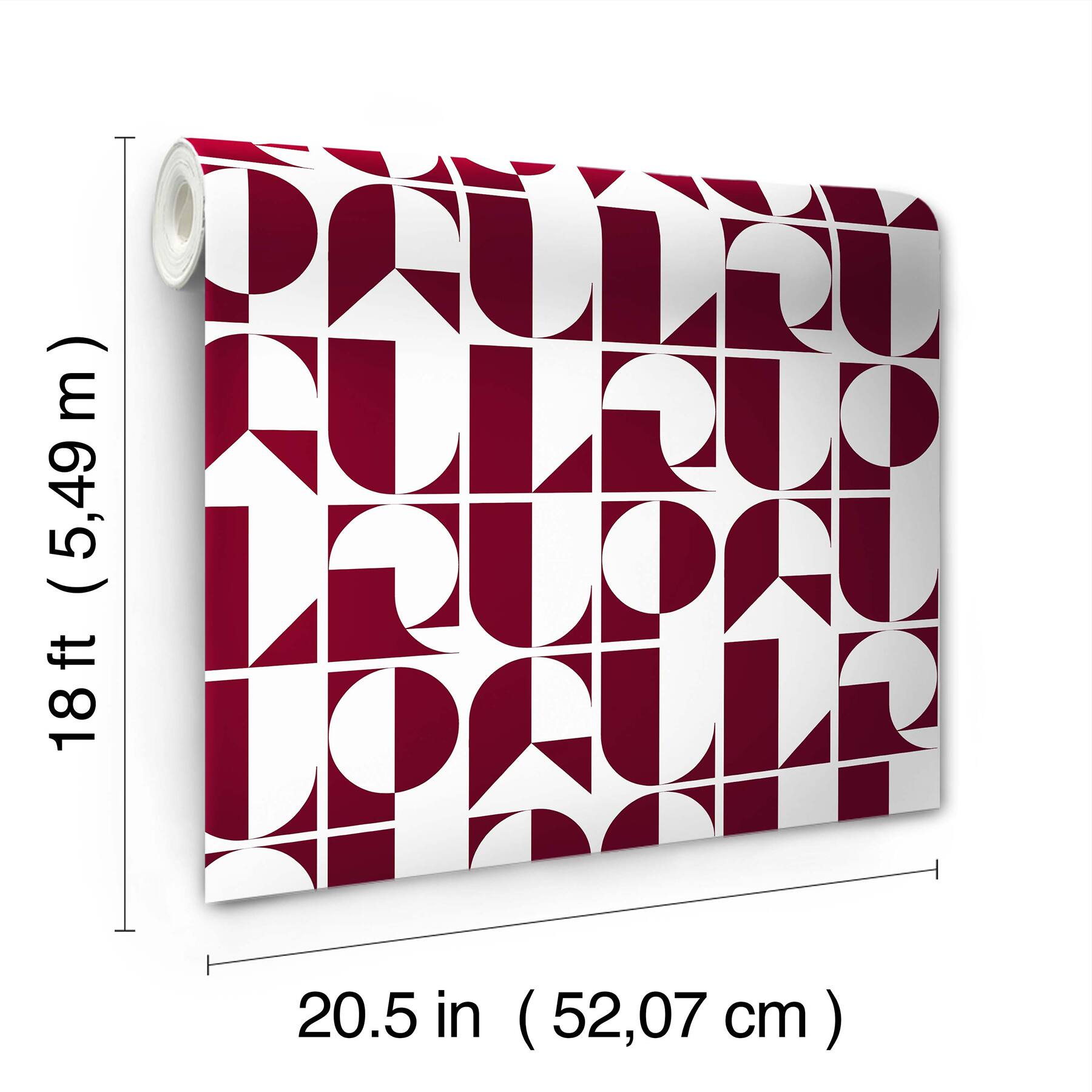 RuPaul RuDeco Oxblood Red Peel & Stick Wallpaper