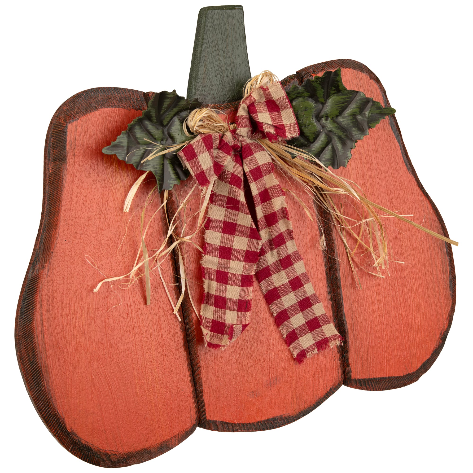 10" Green & Orange Fall Harvest Pumpkin