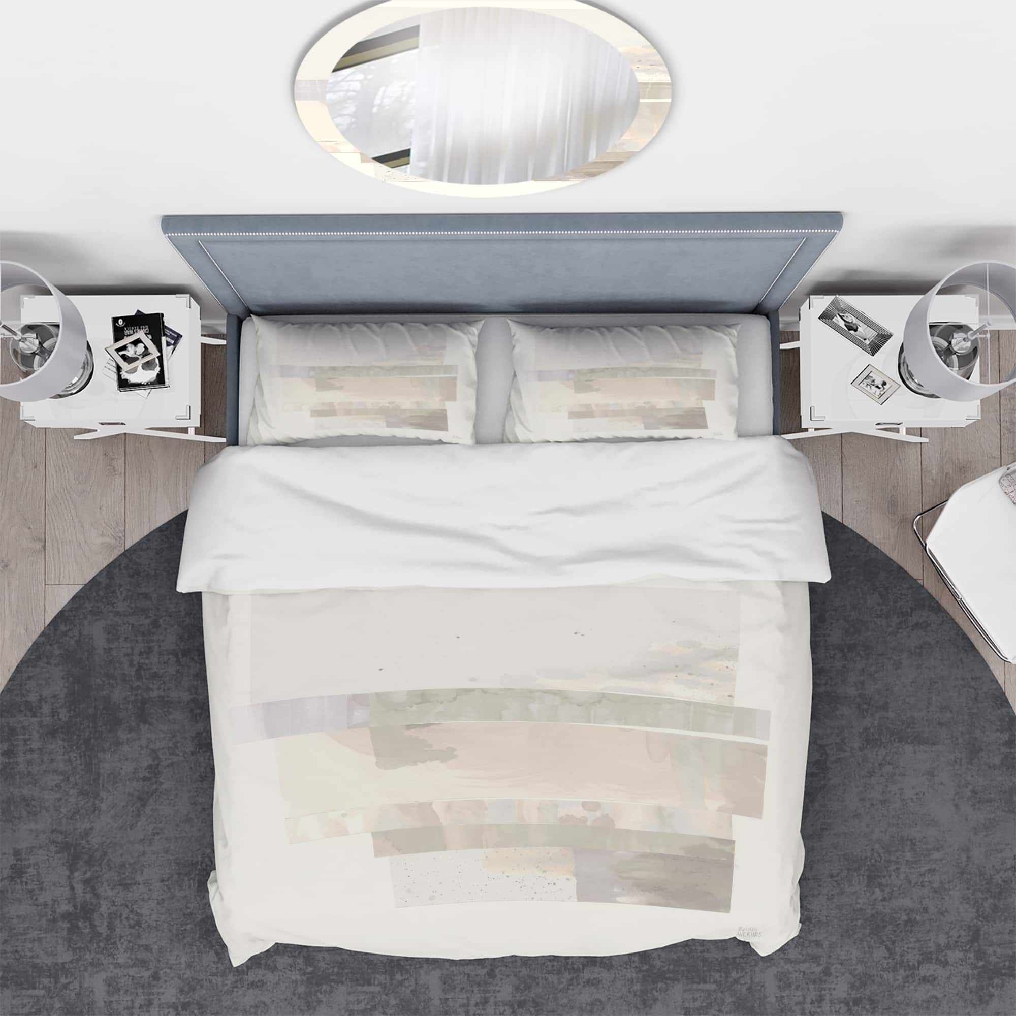 Designart 'Geometric Neutral Form I' Geometric Bedding Set