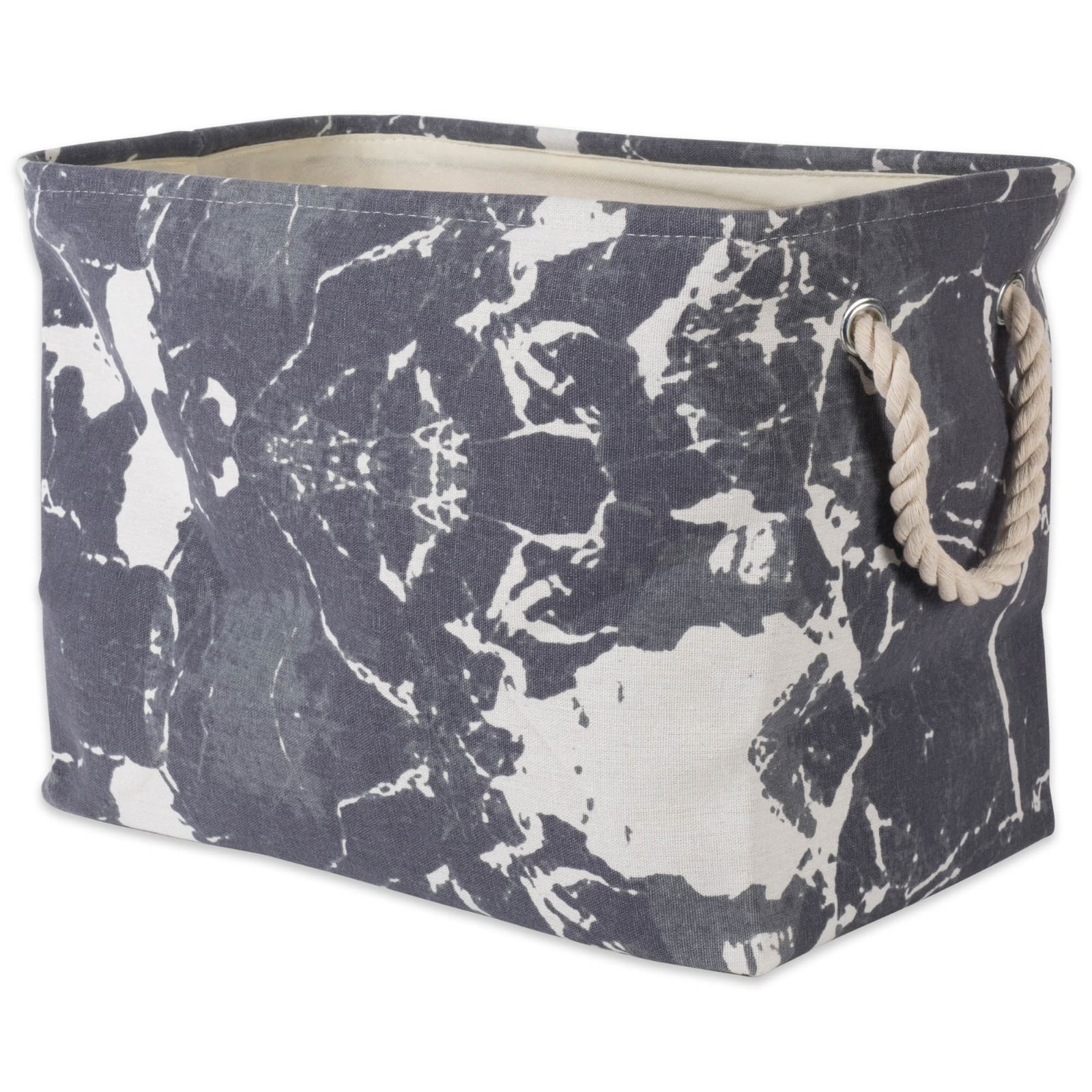 DII® Rectangle Marble Black Polyester Bin