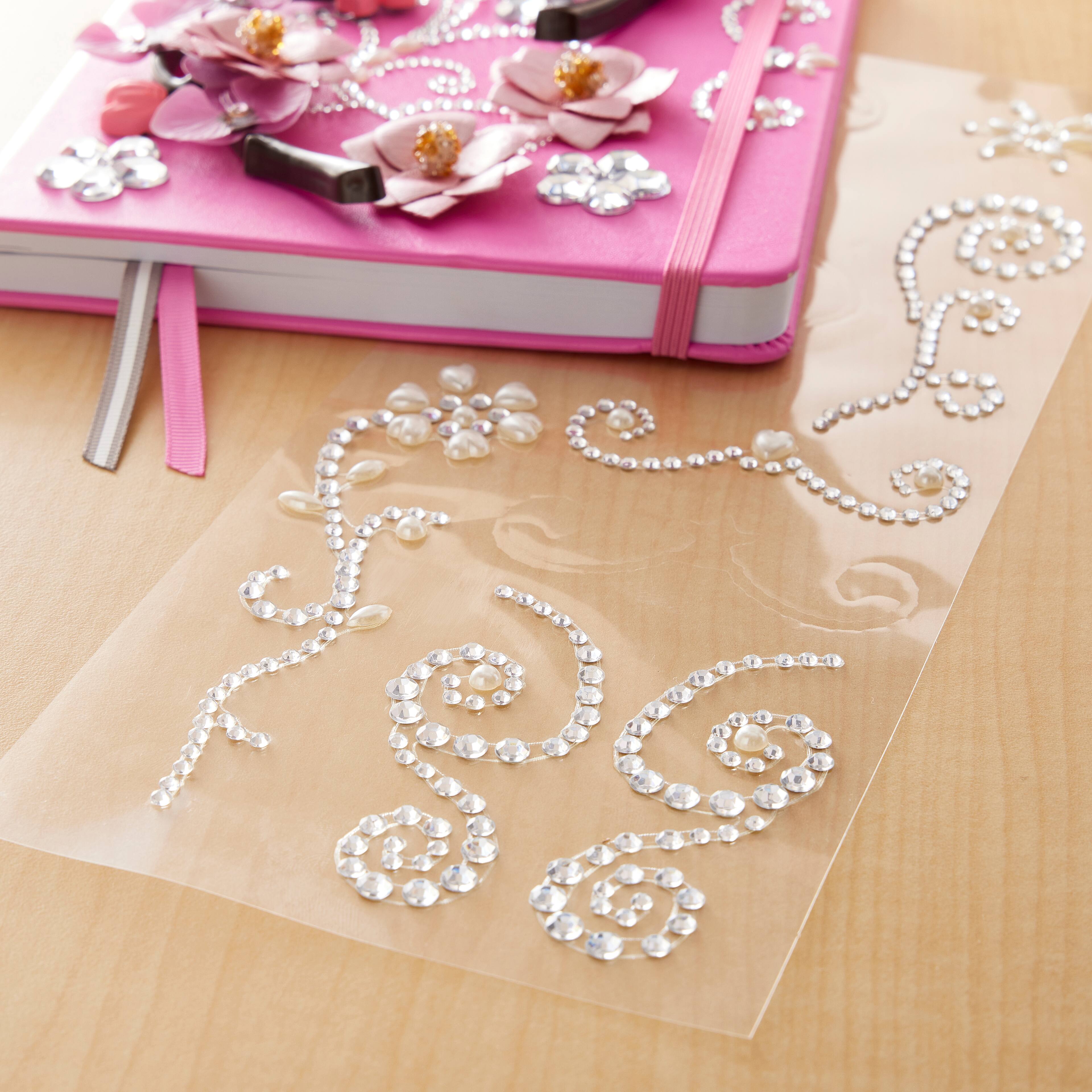 12 Pack: Clear Pearl Border Bling Stickers by Recollections™