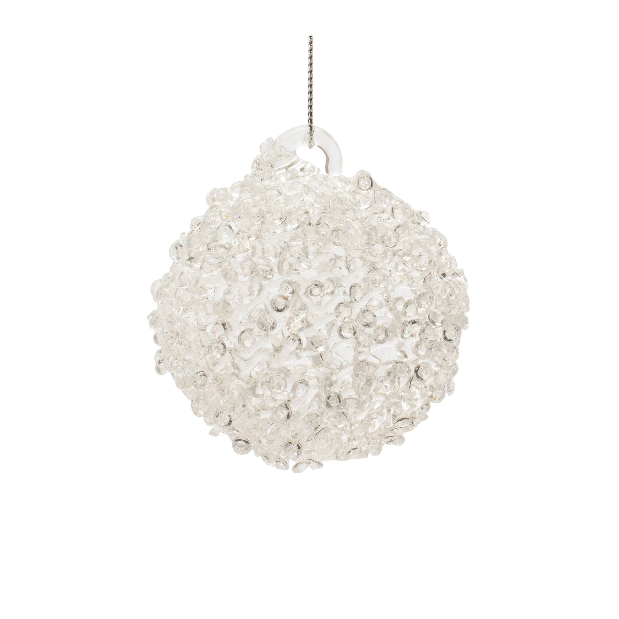 Melrose Clear Glass Ball Ornament Set