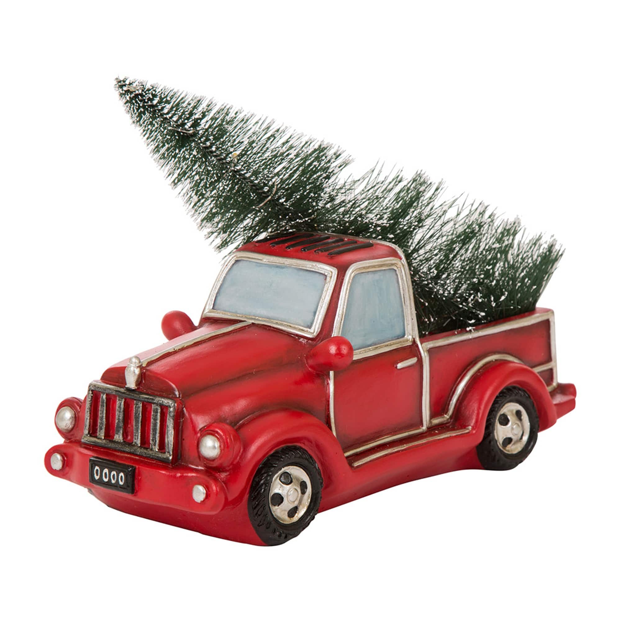 Glitzhome® LED Lighted Red Truck Christmas Table Décor
