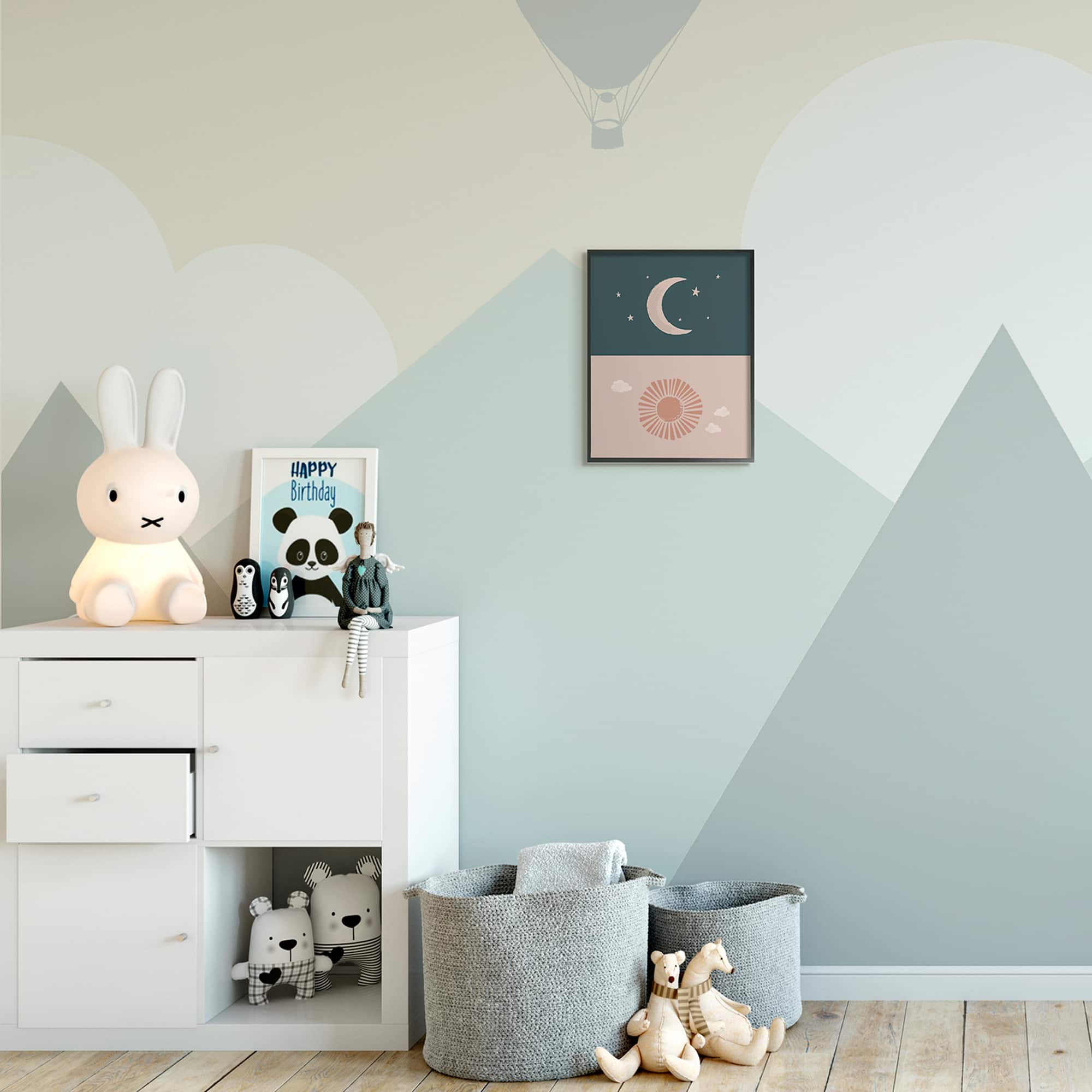 Stupell Industries Night Sky over Sunny Day Muted Tones in Frame Wall Art