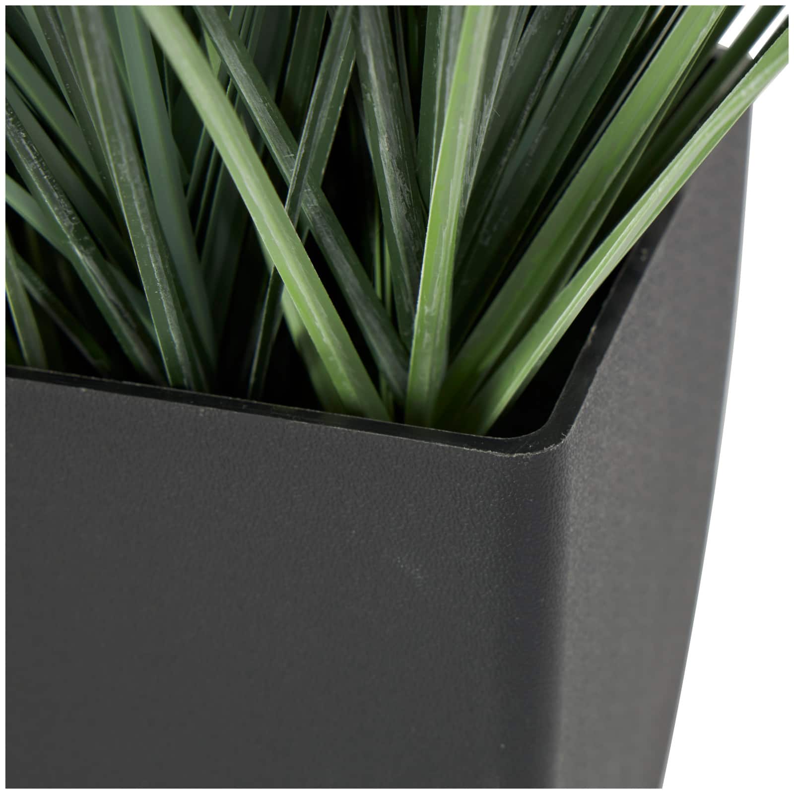 19" Onion Grass Artificial Plant with Black Plastic Pot