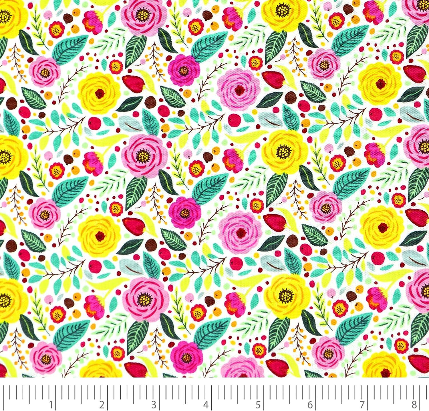 SINGER Modern Floral Designed by Denise Palmer Cotton Fabrics Bundle