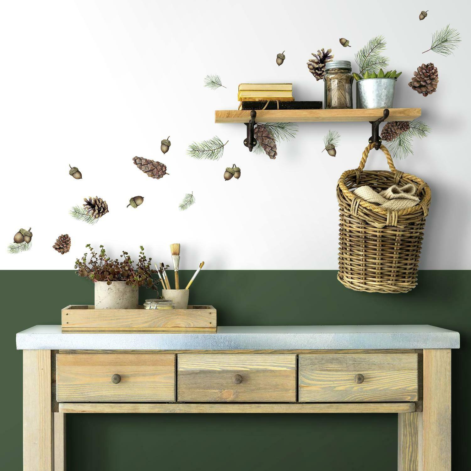 RoomMates Acorn & Pinecone Peel & Stick Wall Decals