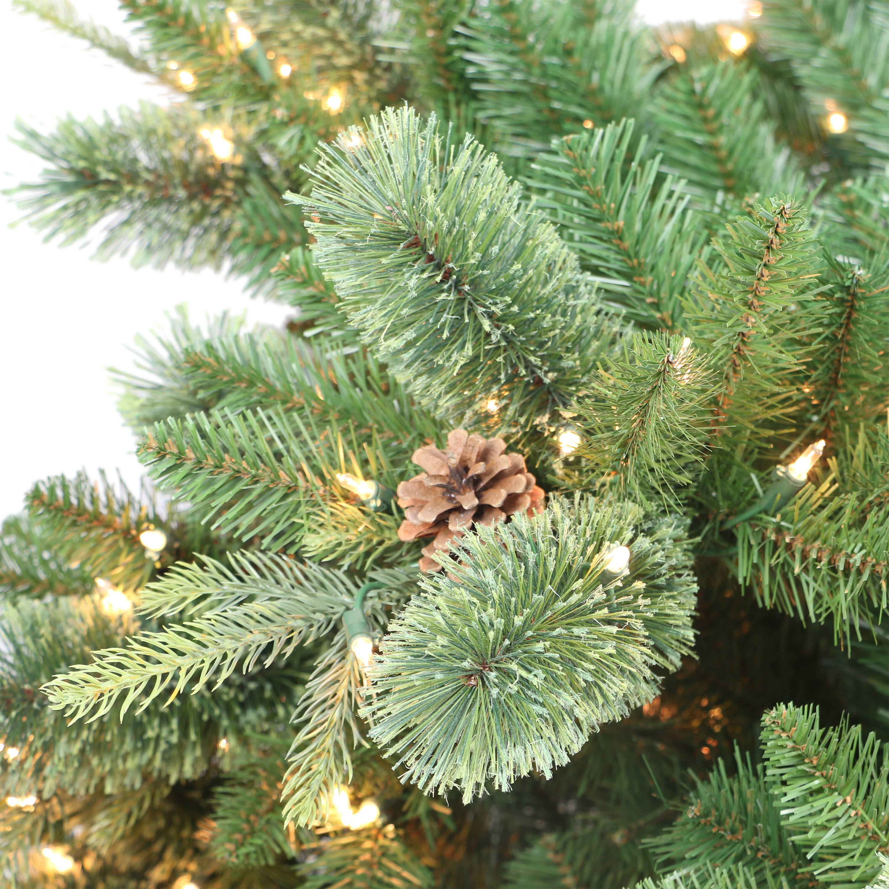 7.5ft. Pre-Lit Montana Pine Artificial Christmas Tree, Clear Lights