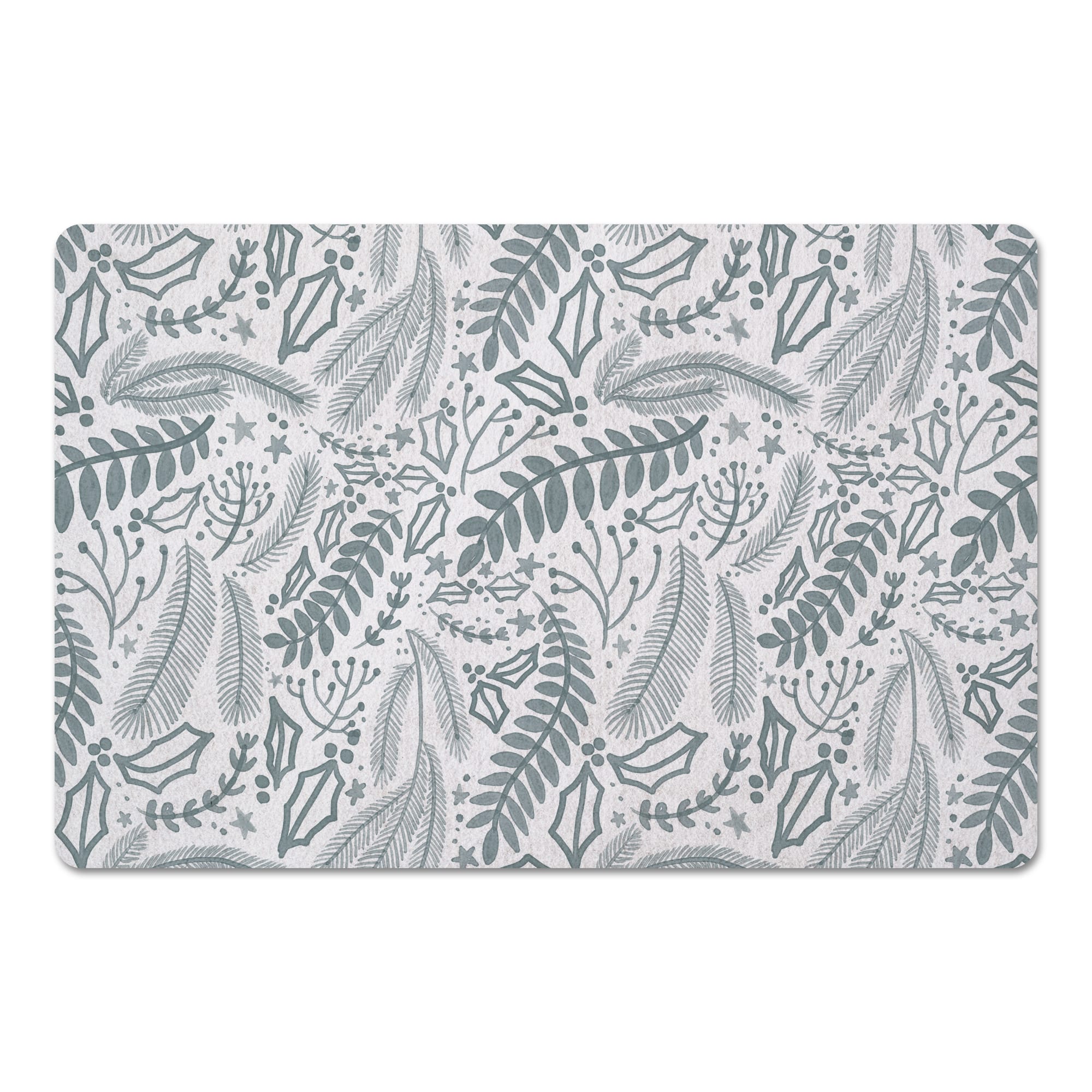Green Winter Pattern 27" x 18" Floor Mat