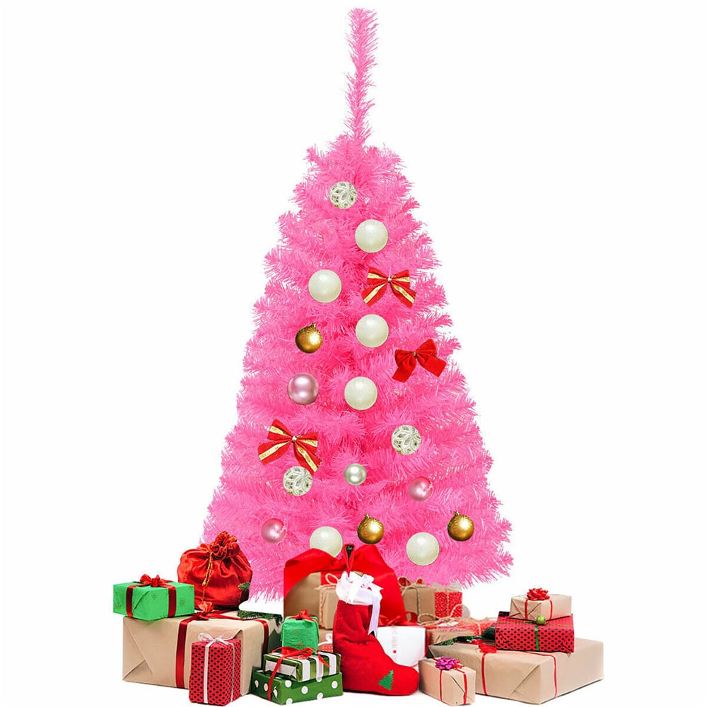 Costway 3ft. Unlit Pink Artificial Christmas Tree