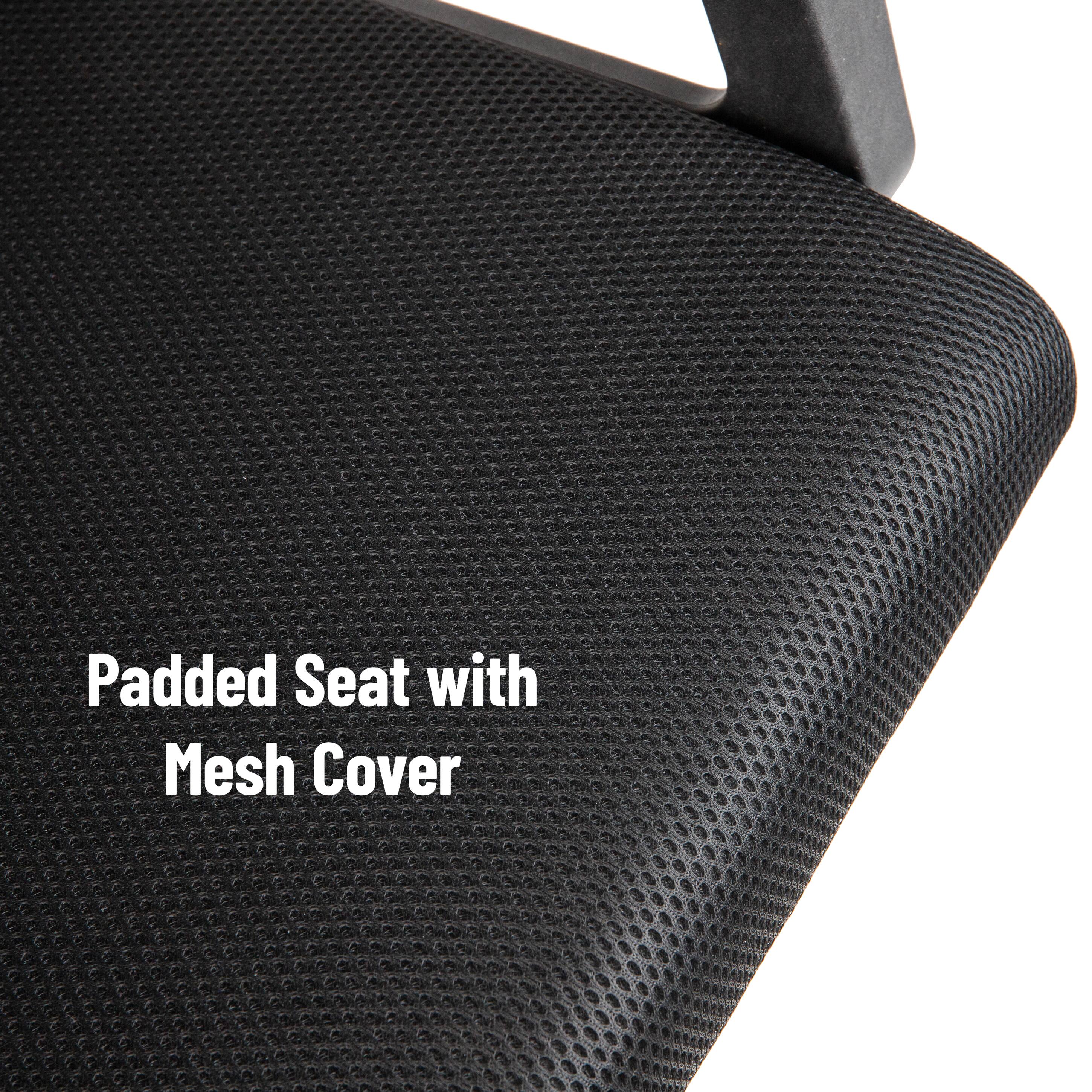 Mind Reader Black Height Adjustable Desk Chair with Wheels