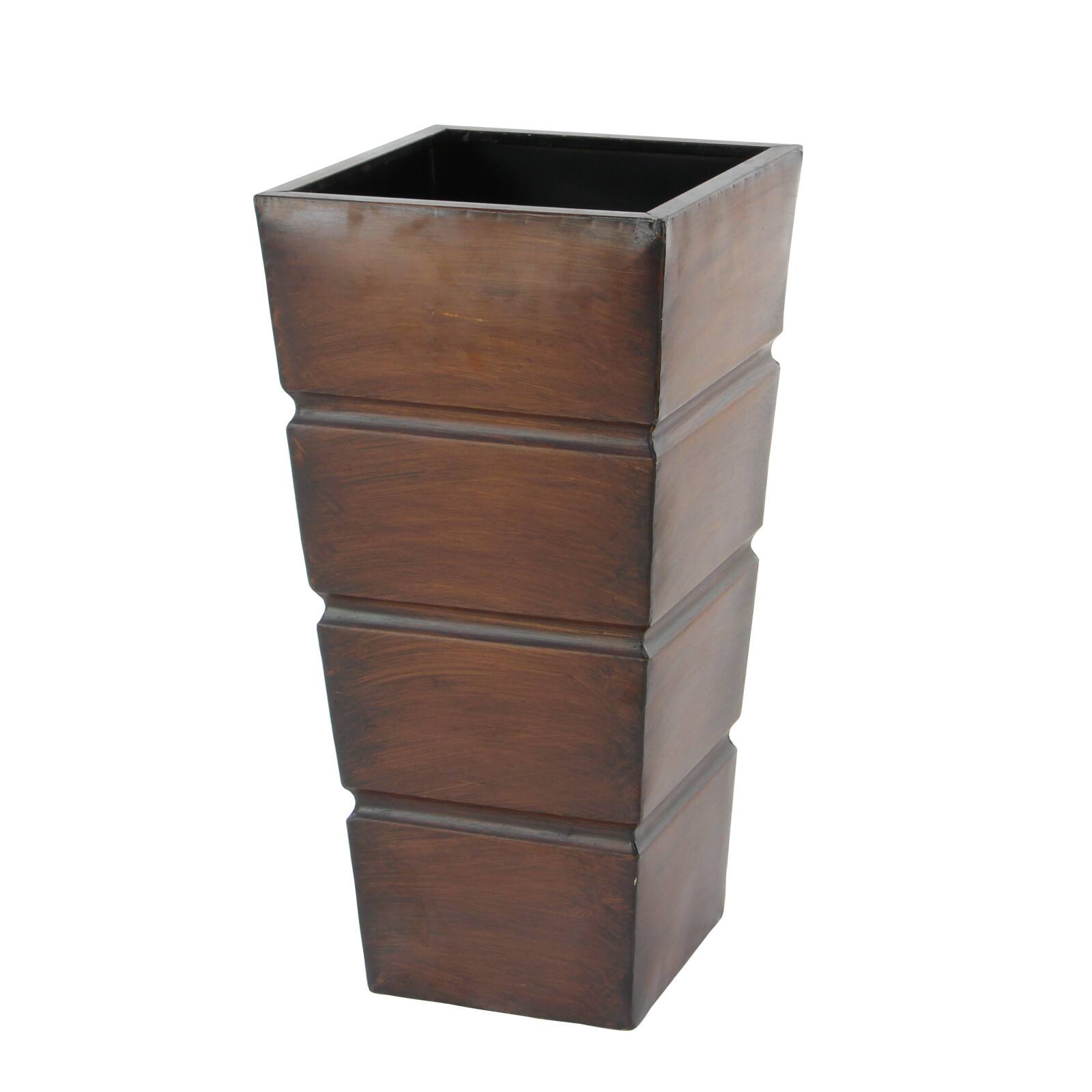Brown Metal Rustic Planter Set