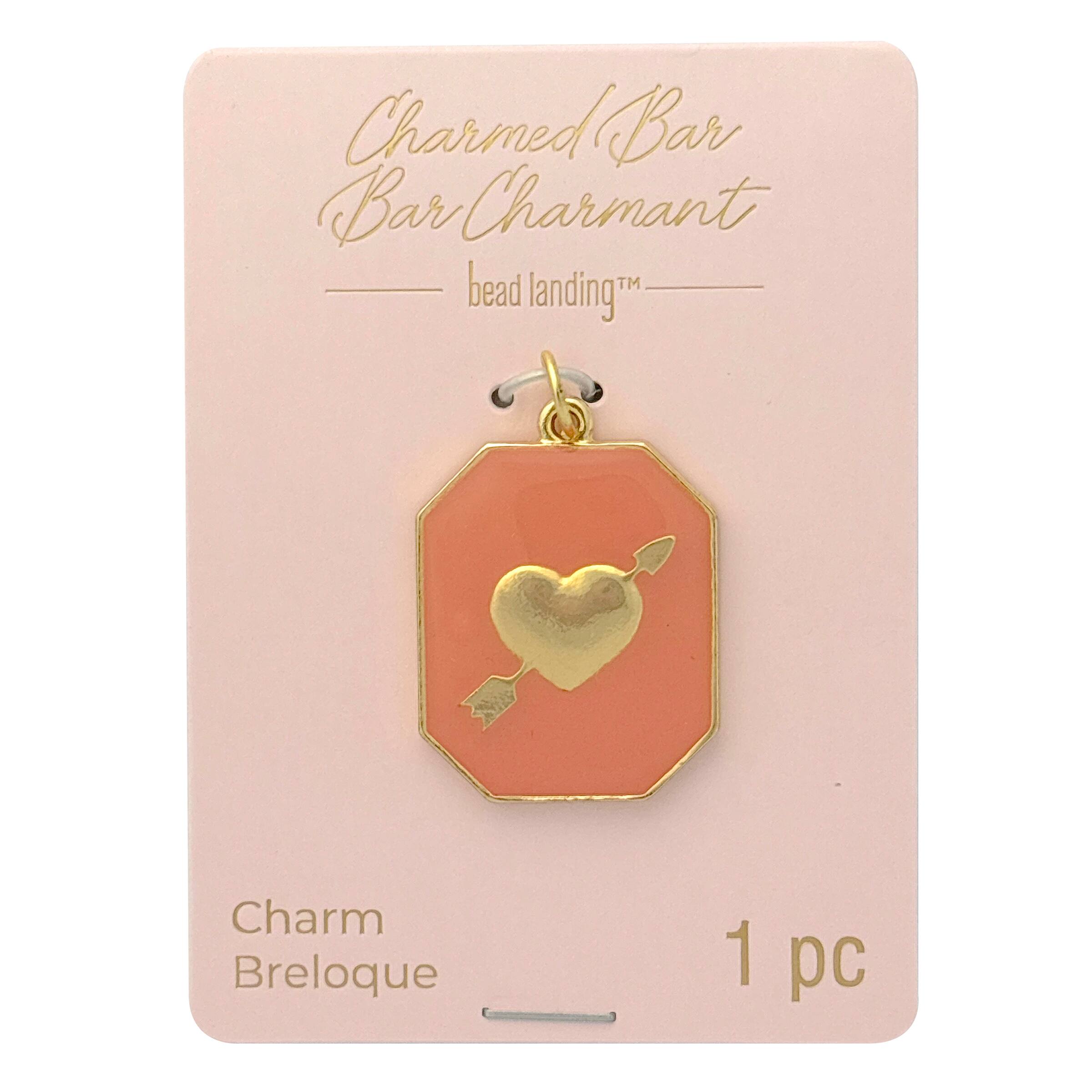 Charmed Bar Pendant Heart Charm by Bead Landing™