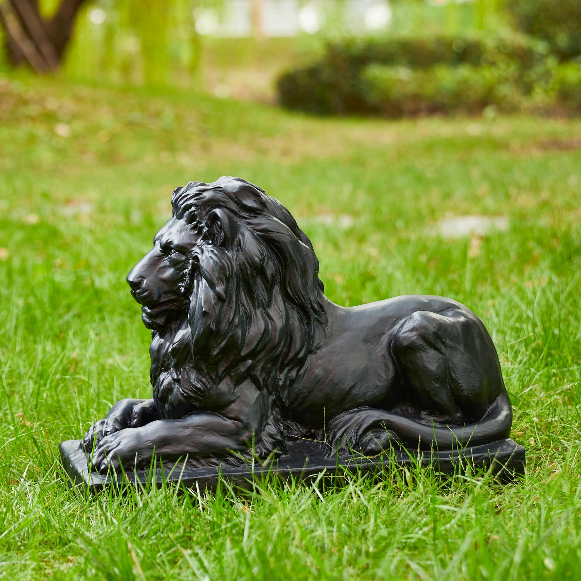 Glitzhome® 22" Lying Guardian Lion Statue