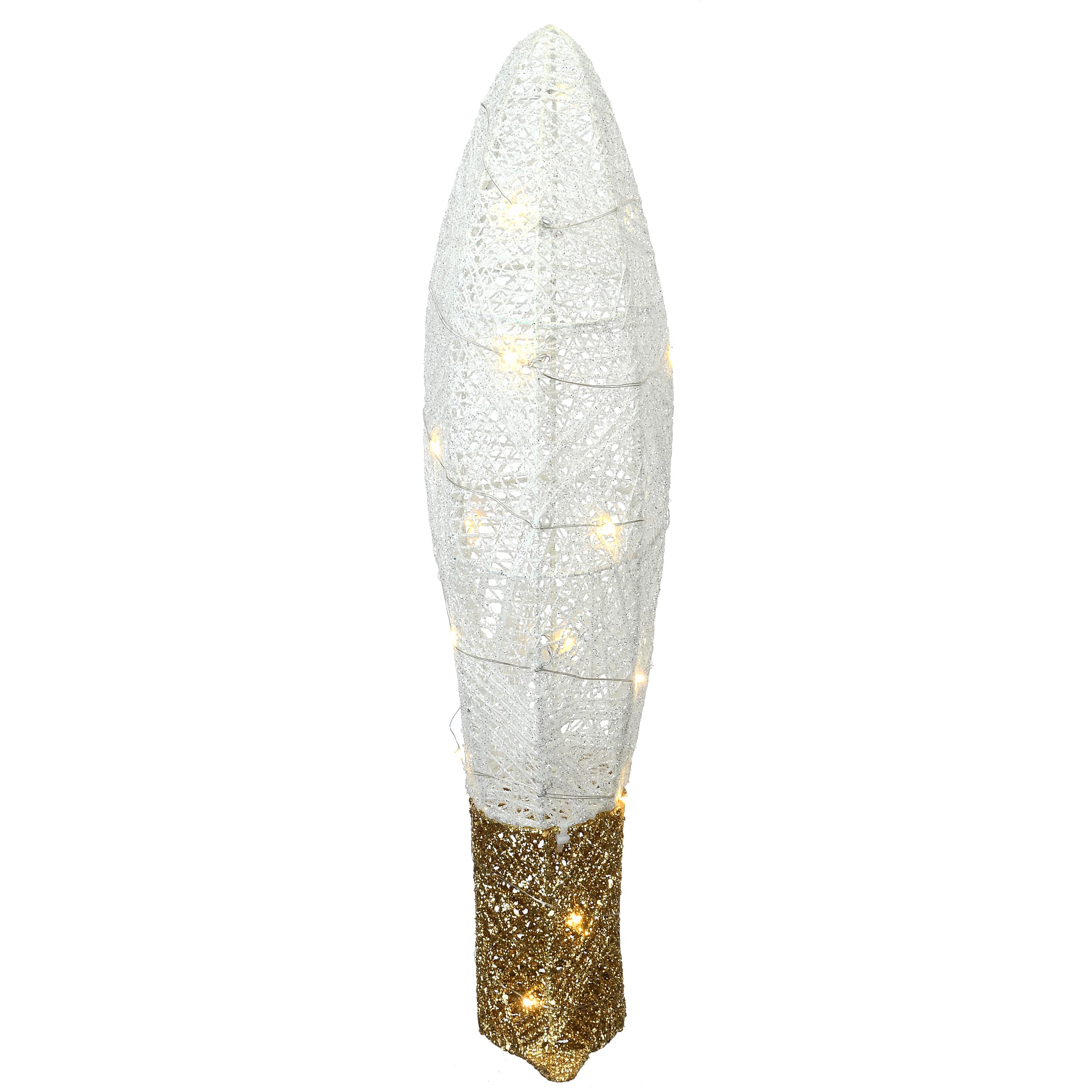 20" Pre-Lit LED White Christmas Light Bulb Decoration