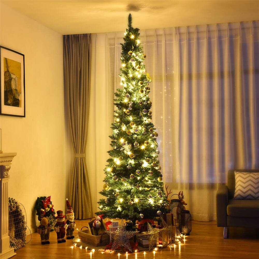 Costway 9ft. Green Pencil Artificial Christmas Tree