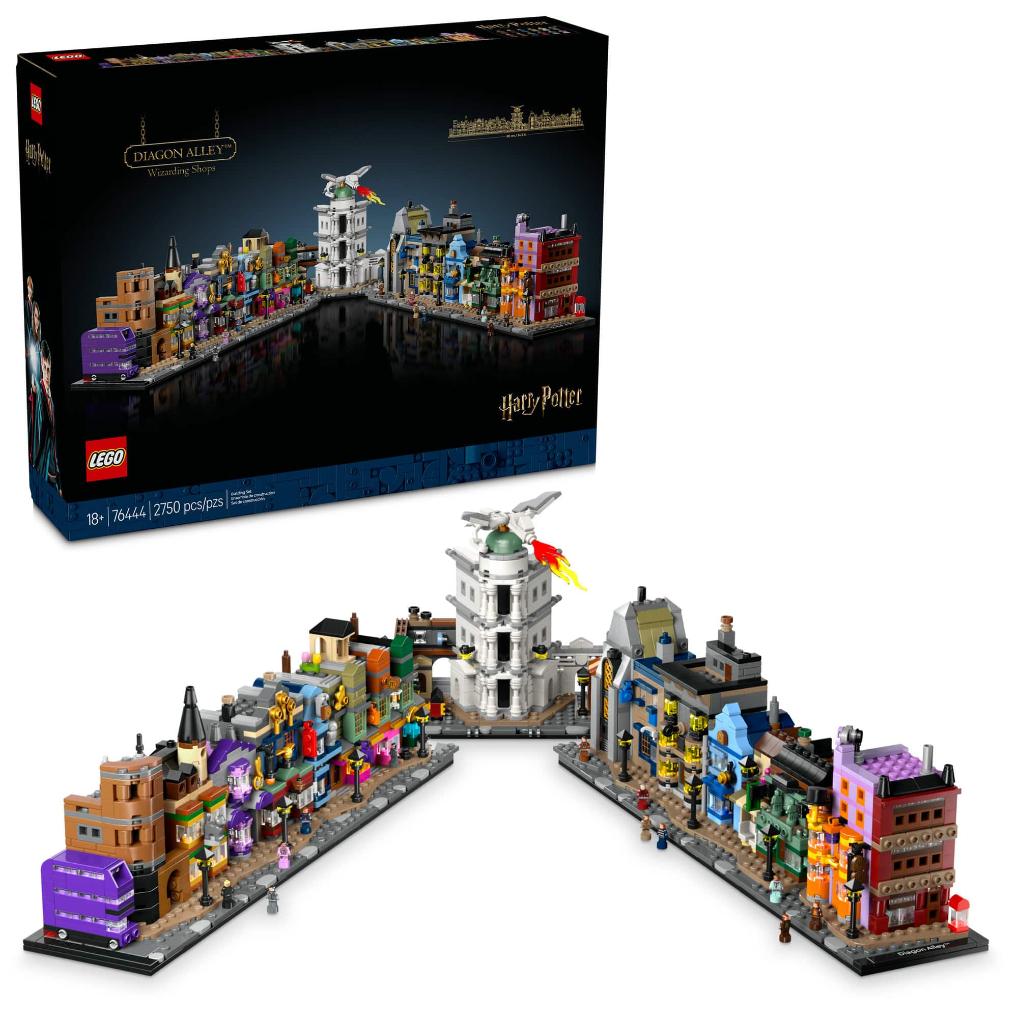 LEGO® Harry Potter™ Diagon Alley™ Wizarding Shops, Wizard Set for Adults 76444