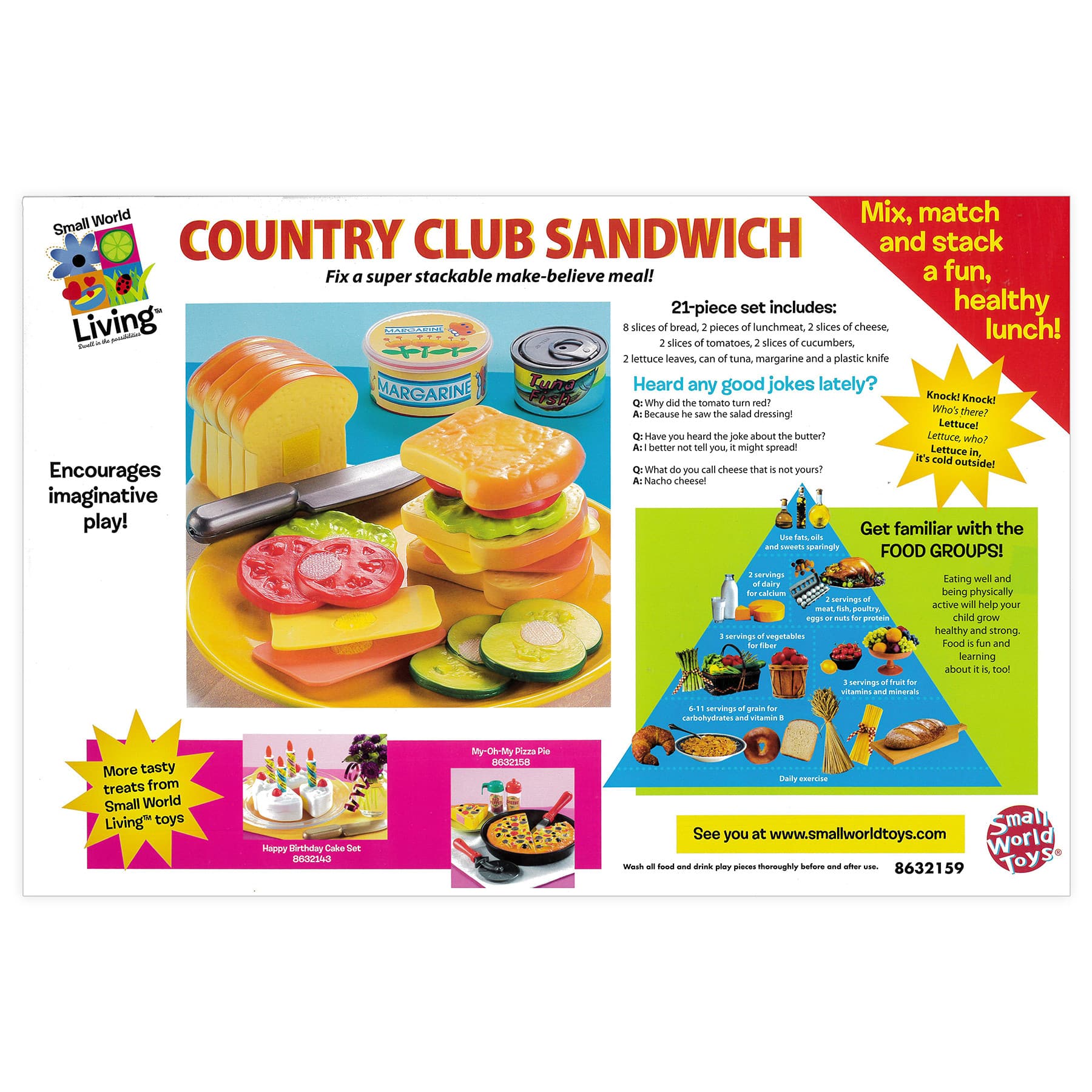 Small World Toys Country Club Sandwich Play Set