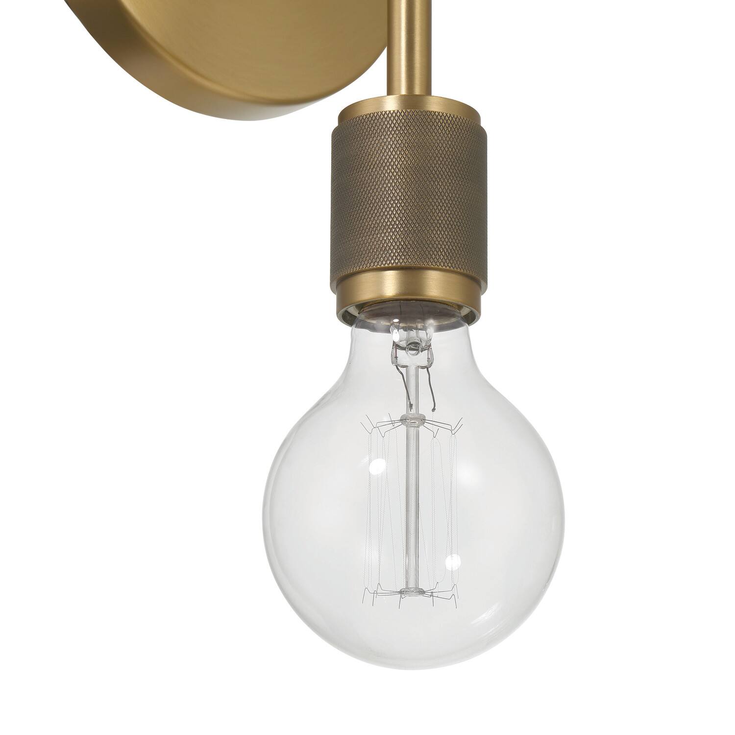 Hello Honey® Maxim 19" Gold Modern Minimalist Metal Exposed 2-Bulb Wall Sconce