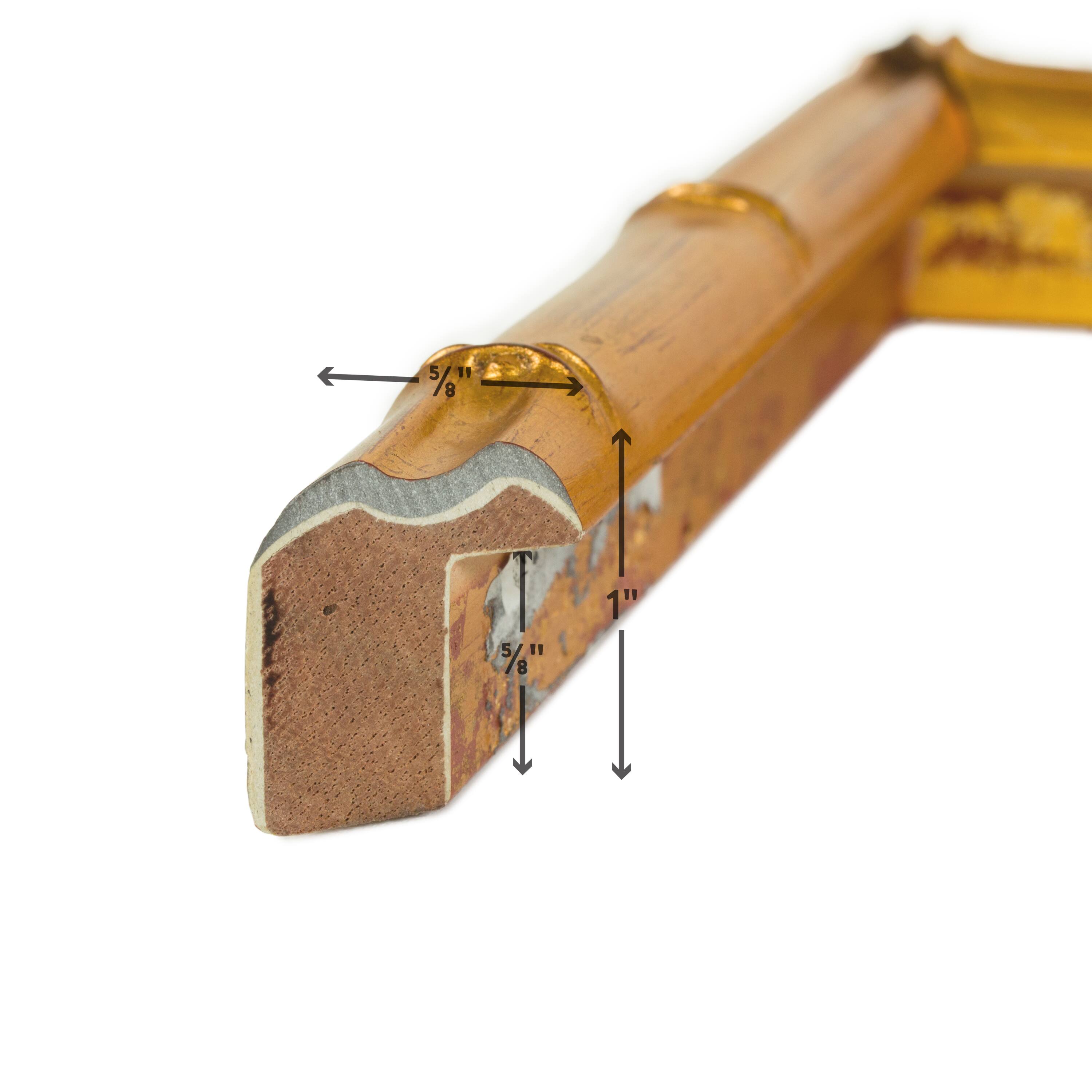 Craig Frames Vintage Bamboo Brushed Gold Picture Frame