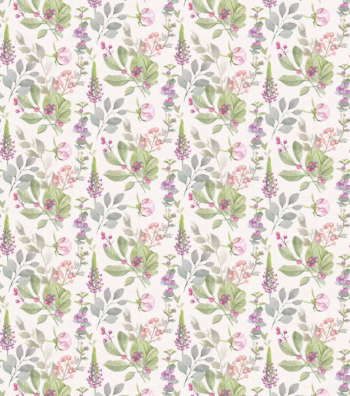Suzanne Nicoll Peony Tossed Floral Cotton Fabric