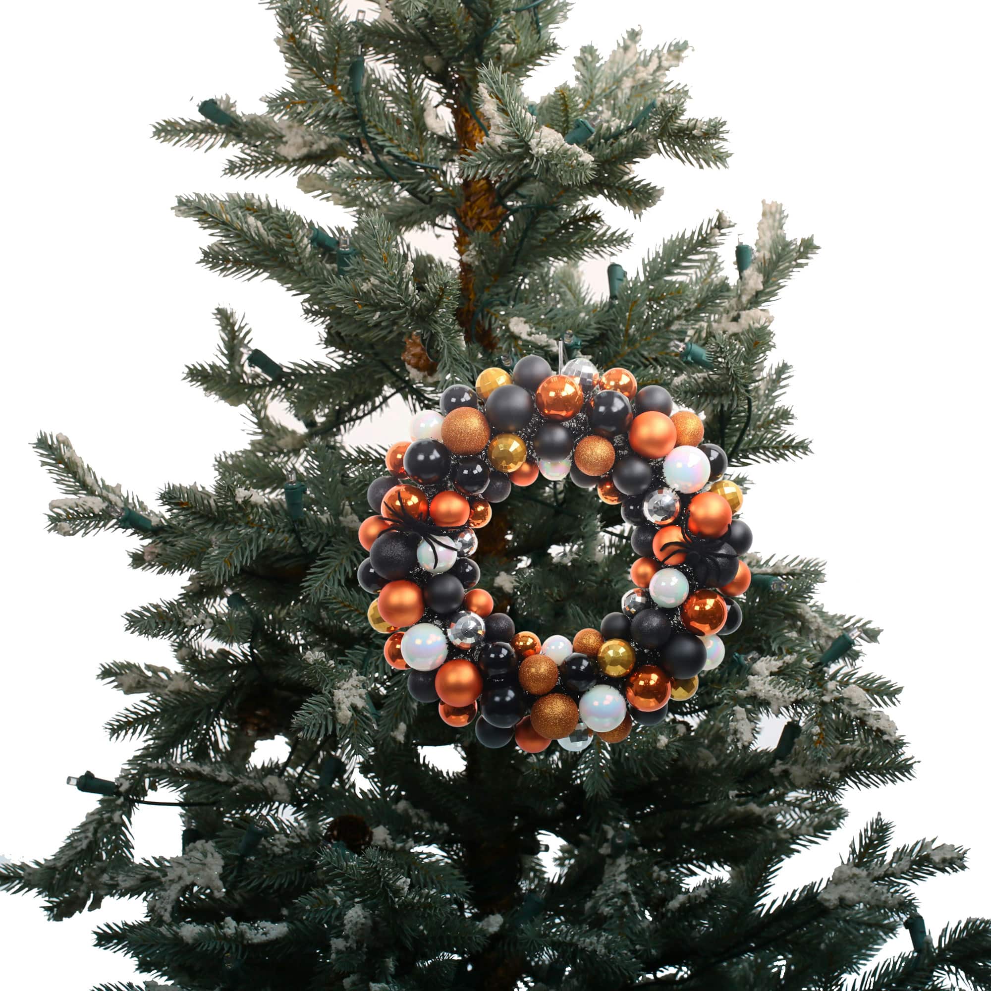 20" Orange & Black Ornament Wreath by Ashland®